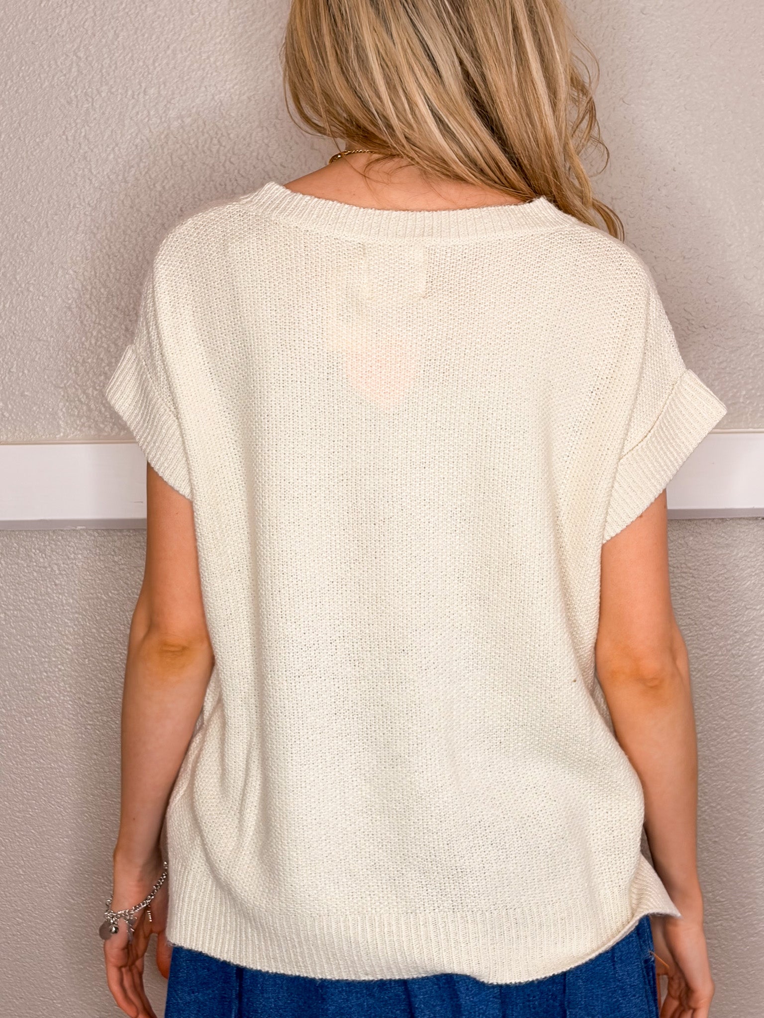 Flag Day Cap Sleeve Sweater