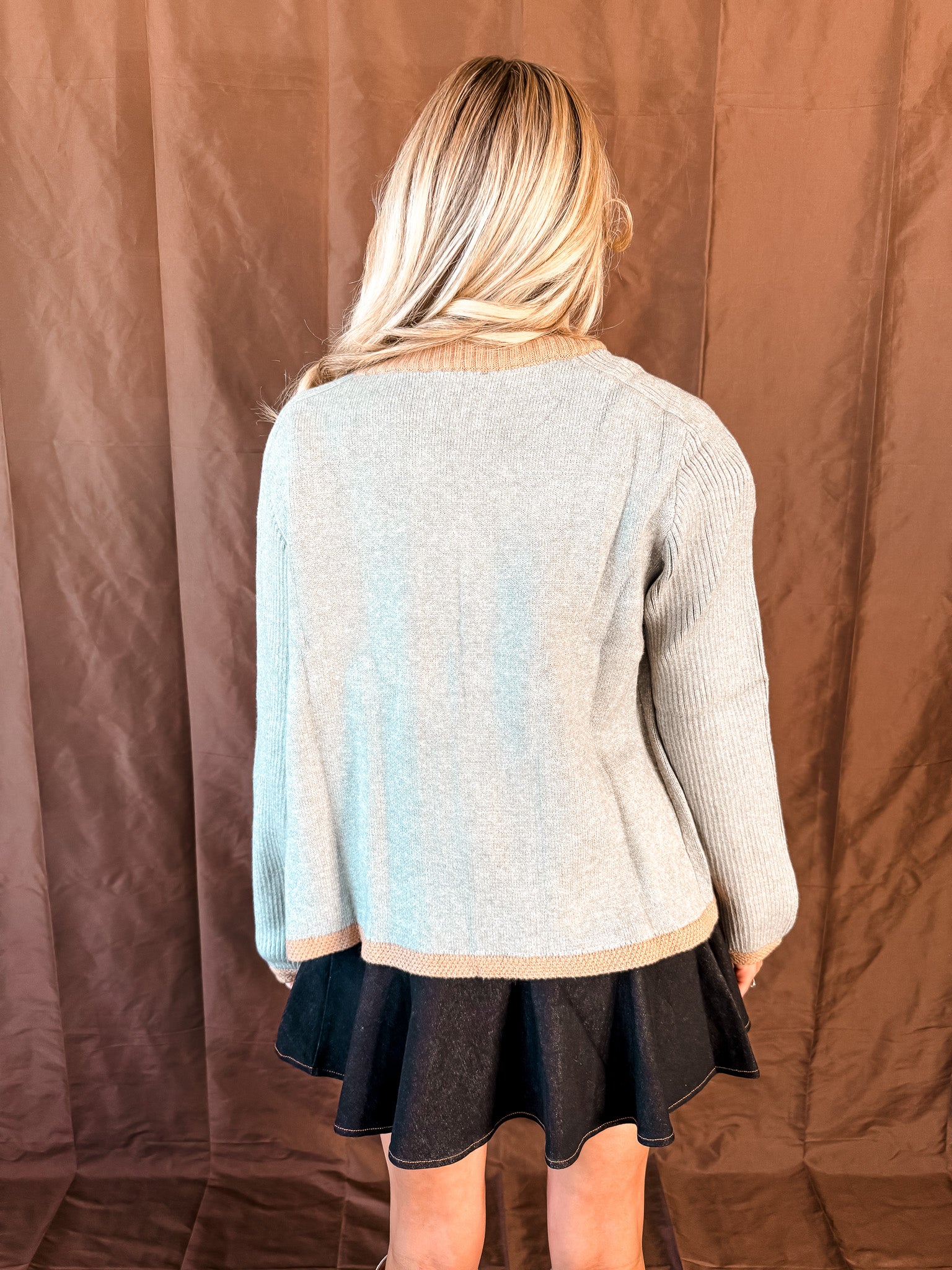 Pair Of Stallions Cardigan - Grey