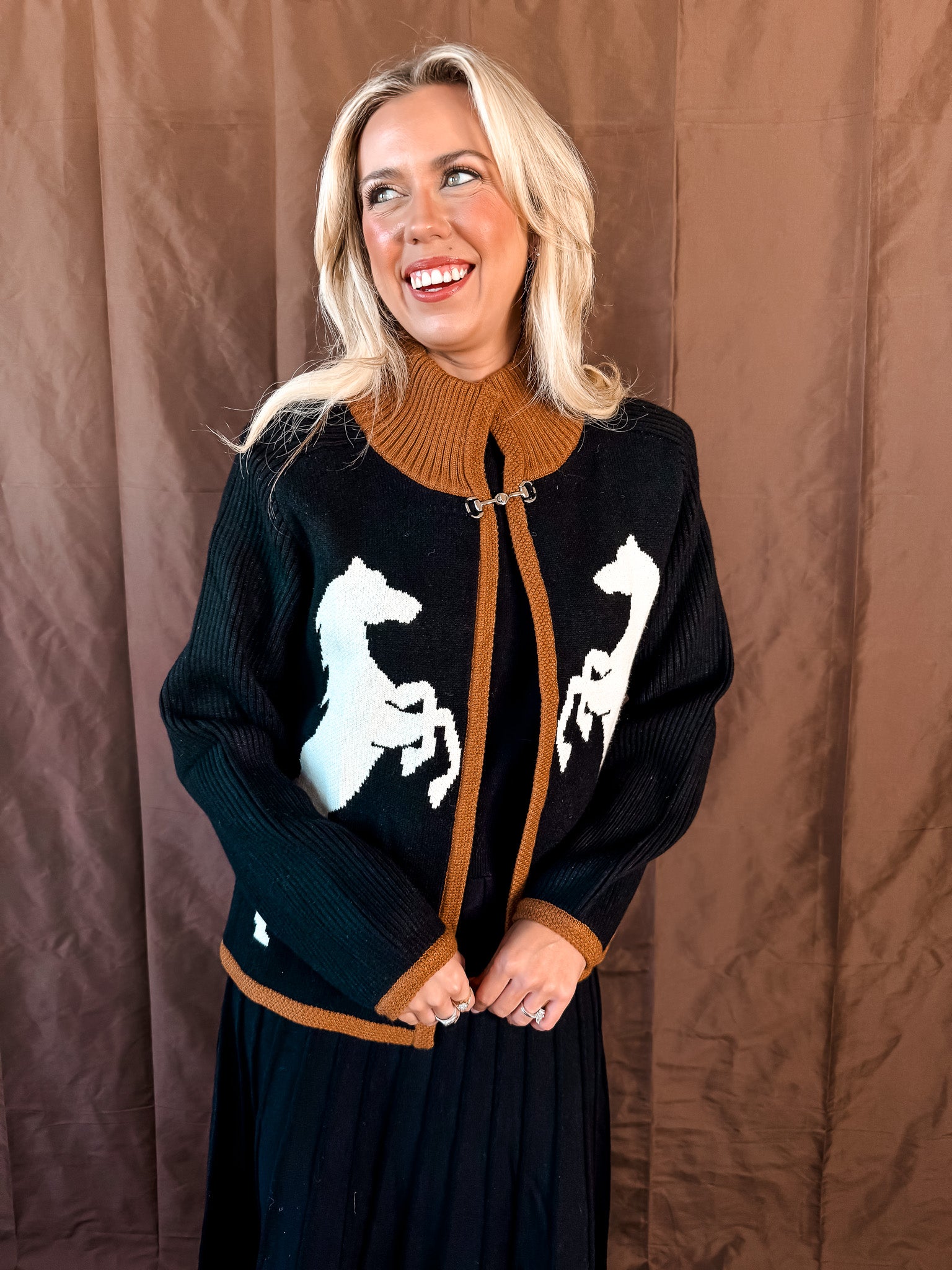 Pair of Stallions Cardigan - Black