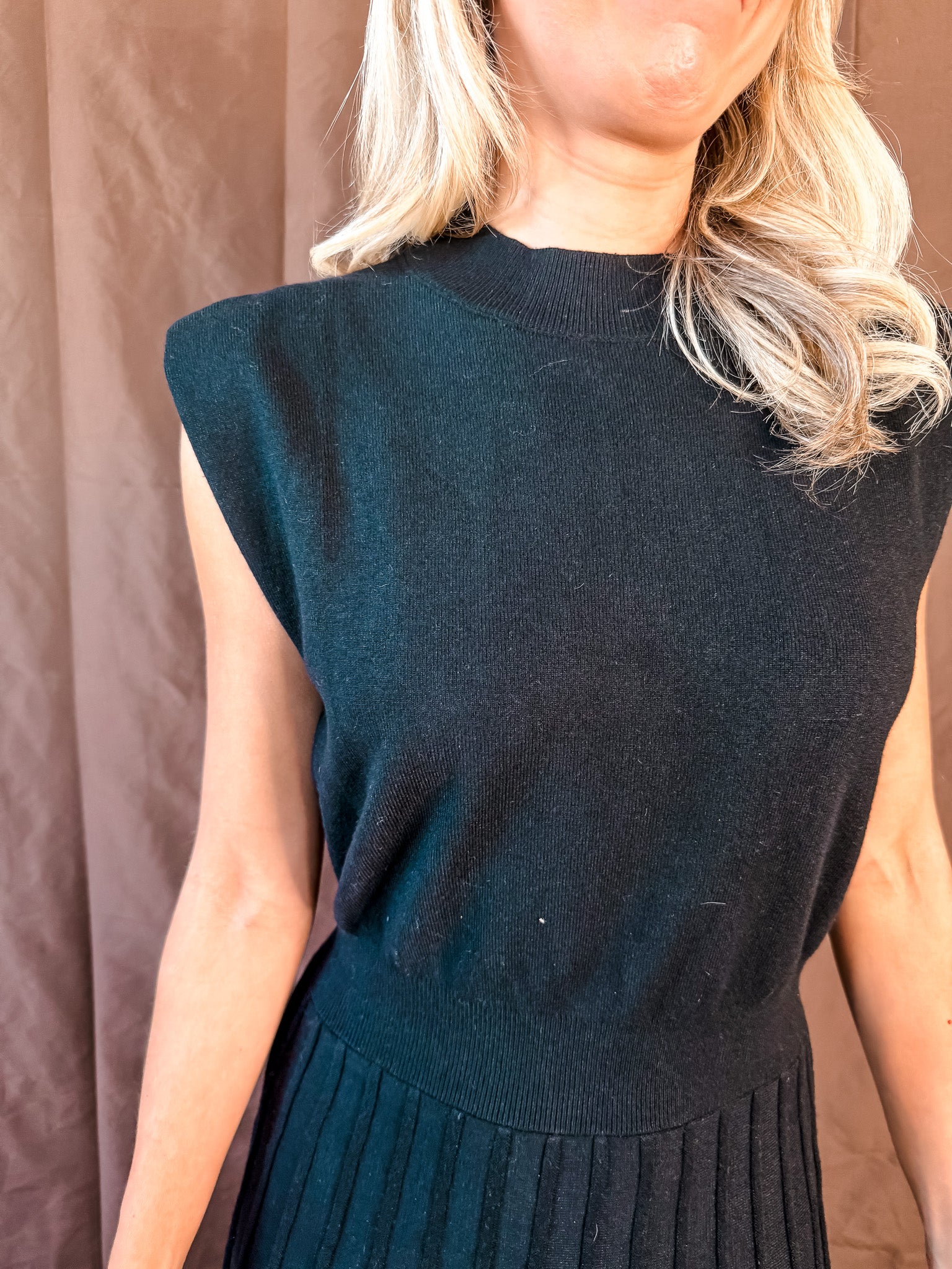 Knit Pleated Skirt Dress