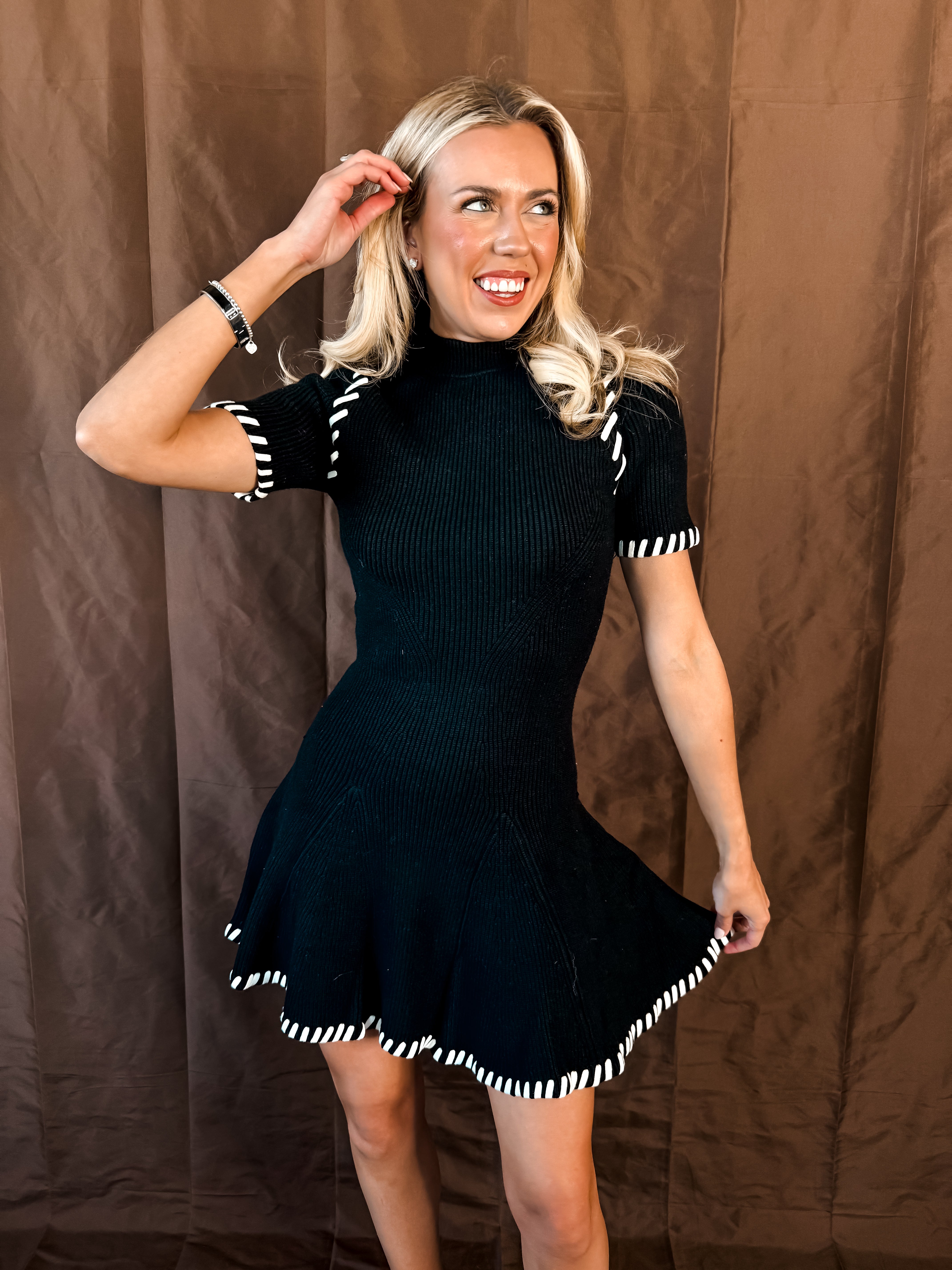 Romilla Stitch Mini Dress