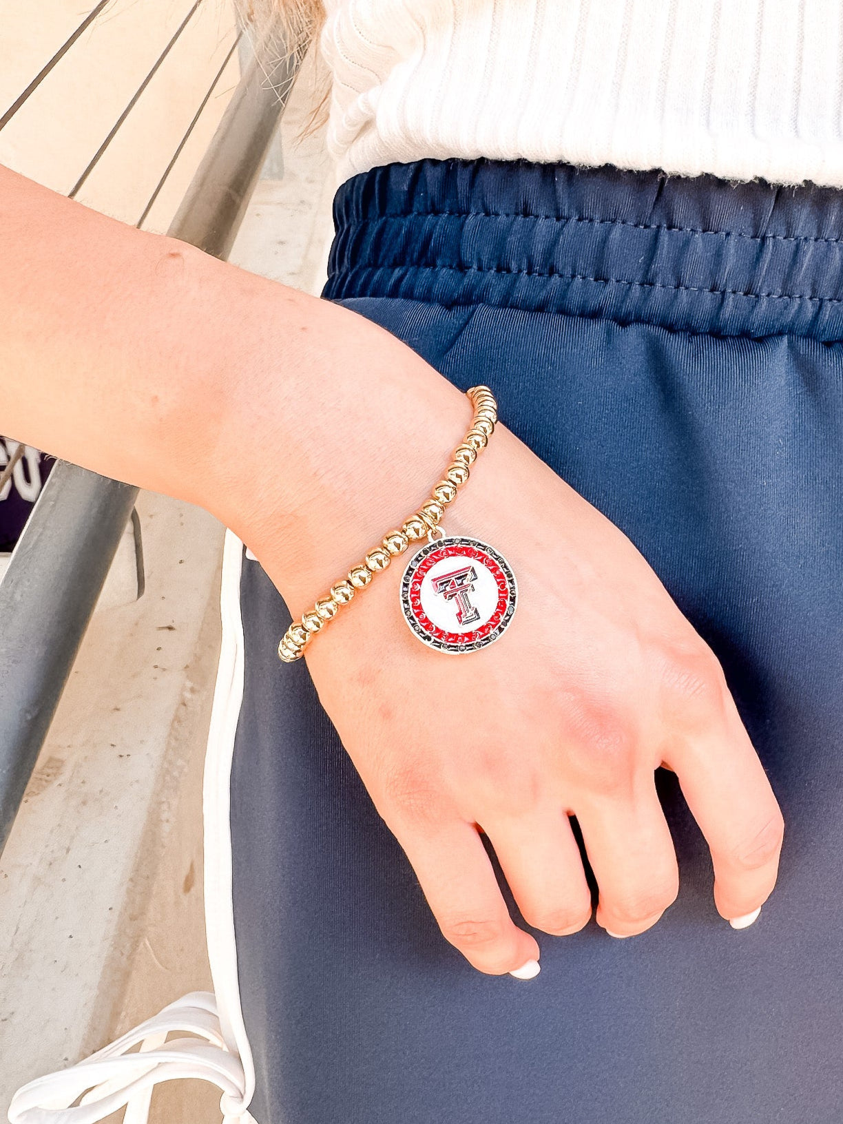 Texas Tech Red Raiders Pave Stretch Bracelet