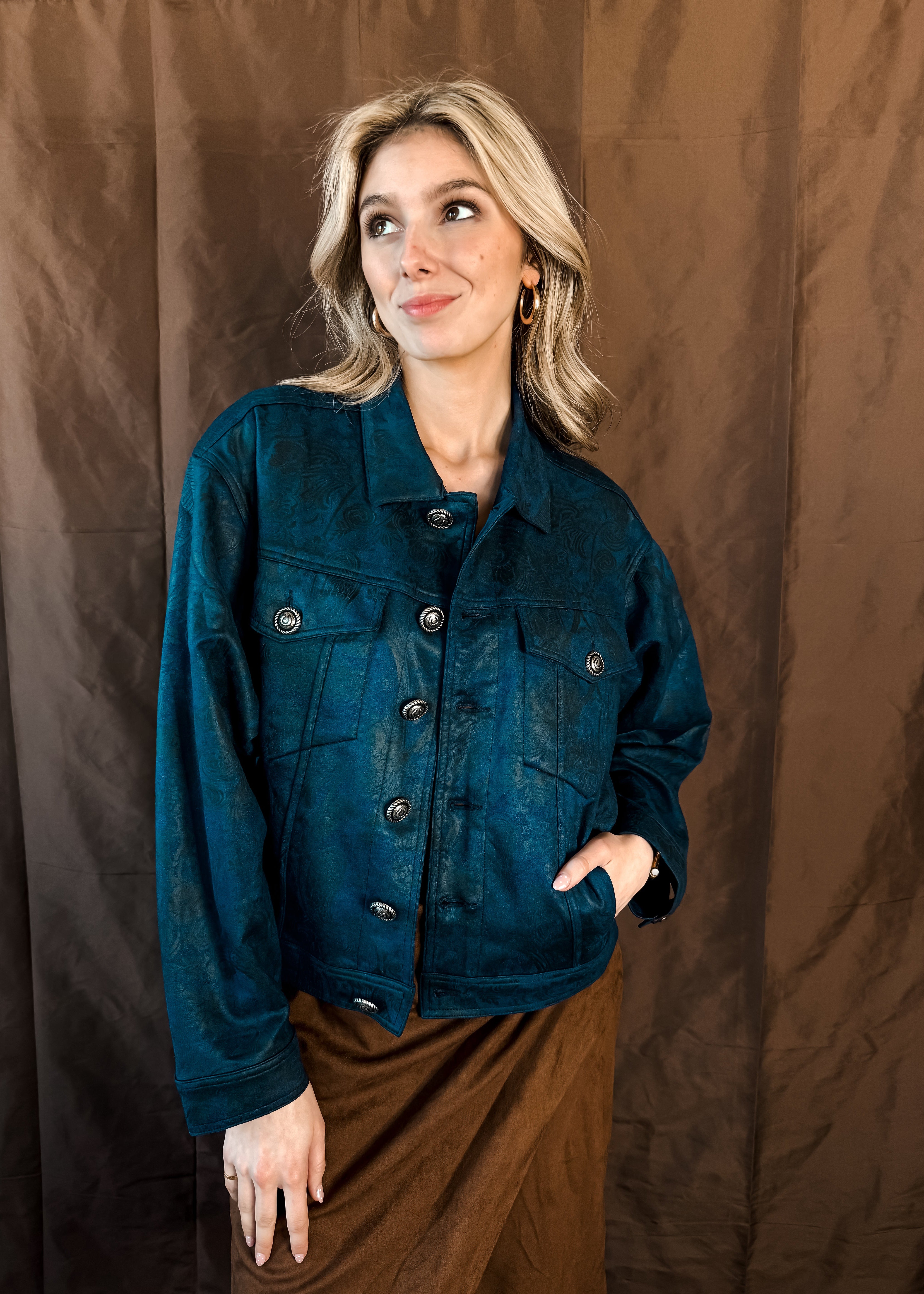 Abilene Suede Jacket - Navy