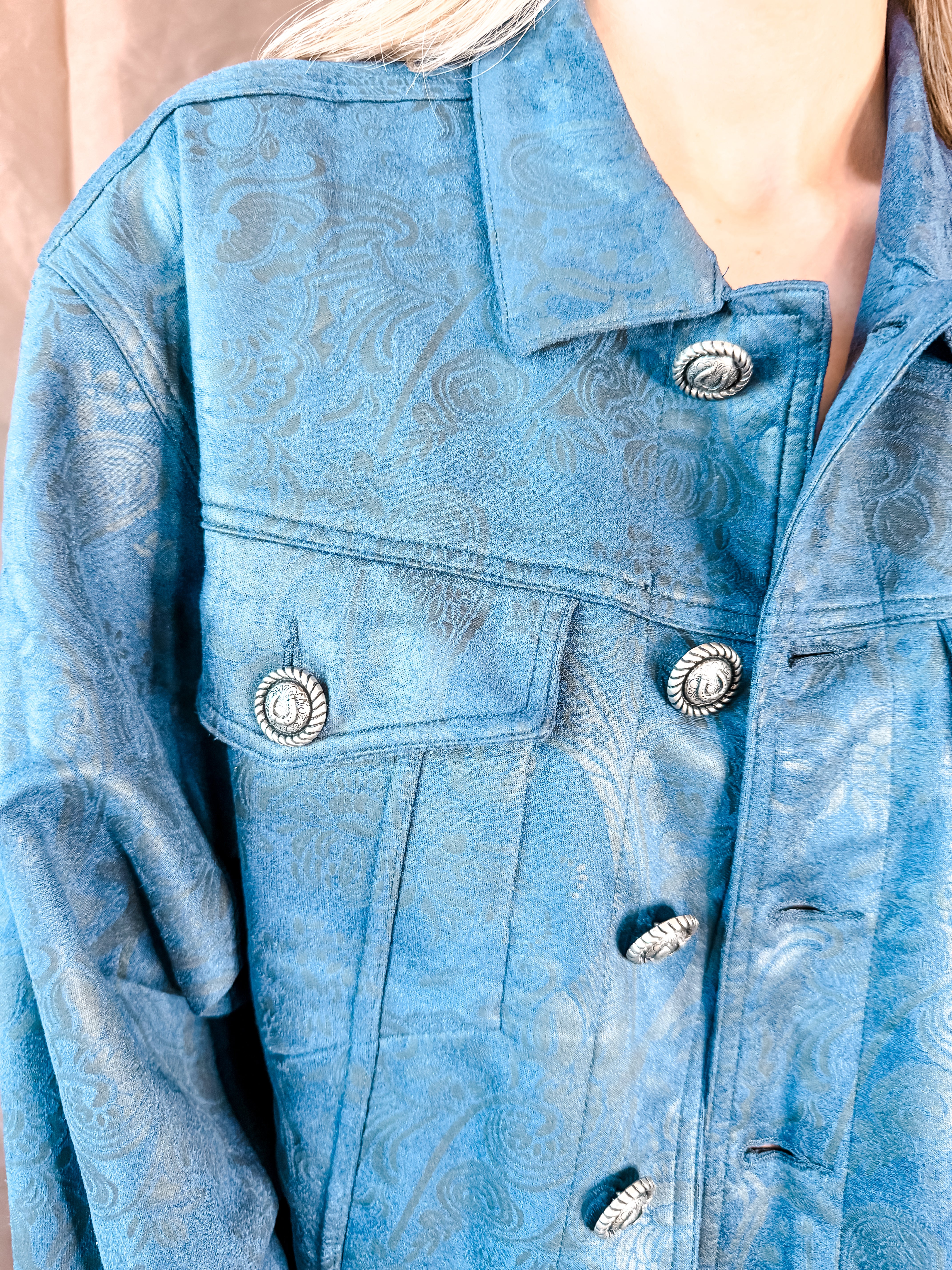 Abilene Suede Jacket - Navy