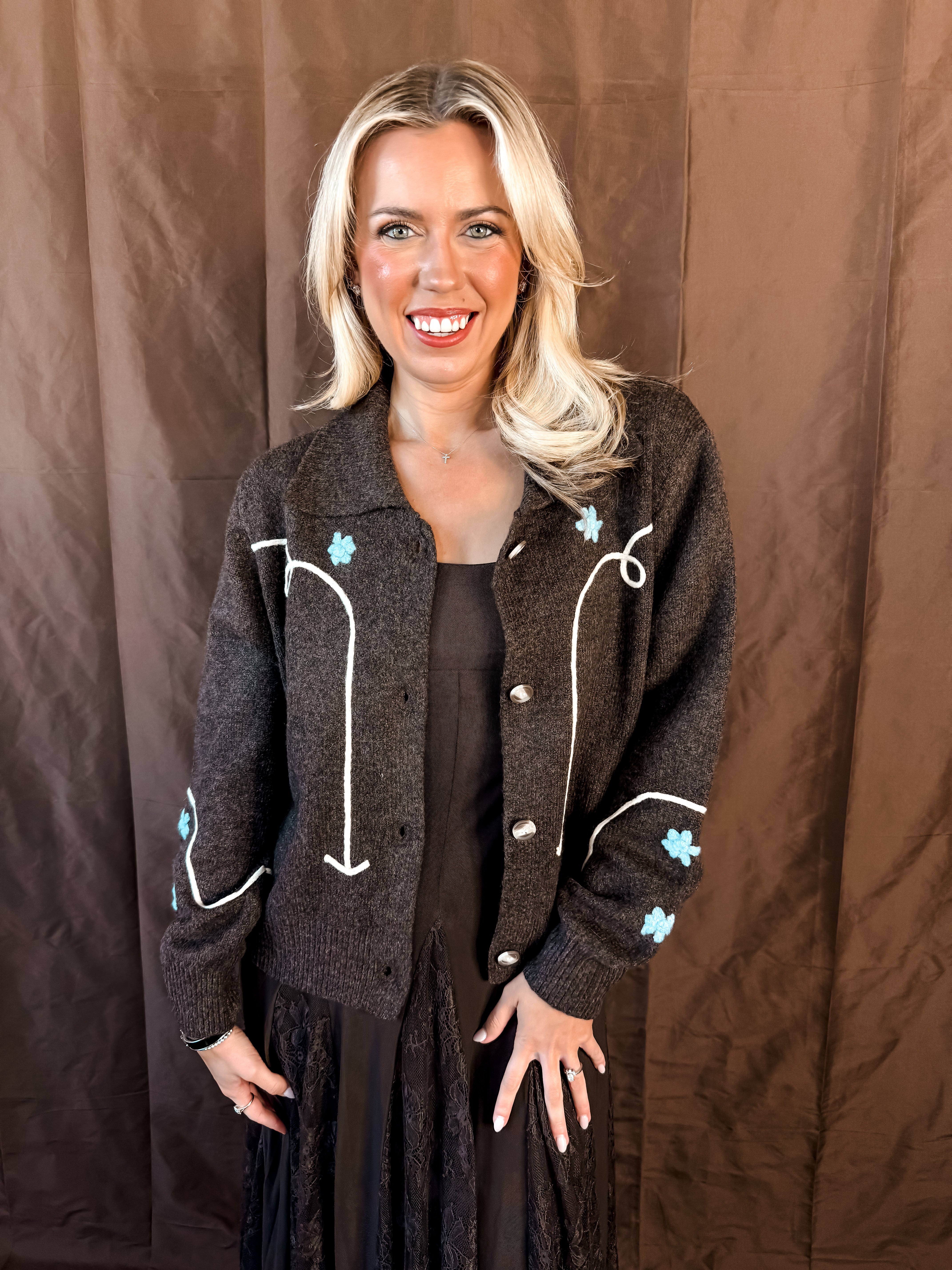 Z Blue Blossoms Cardigan