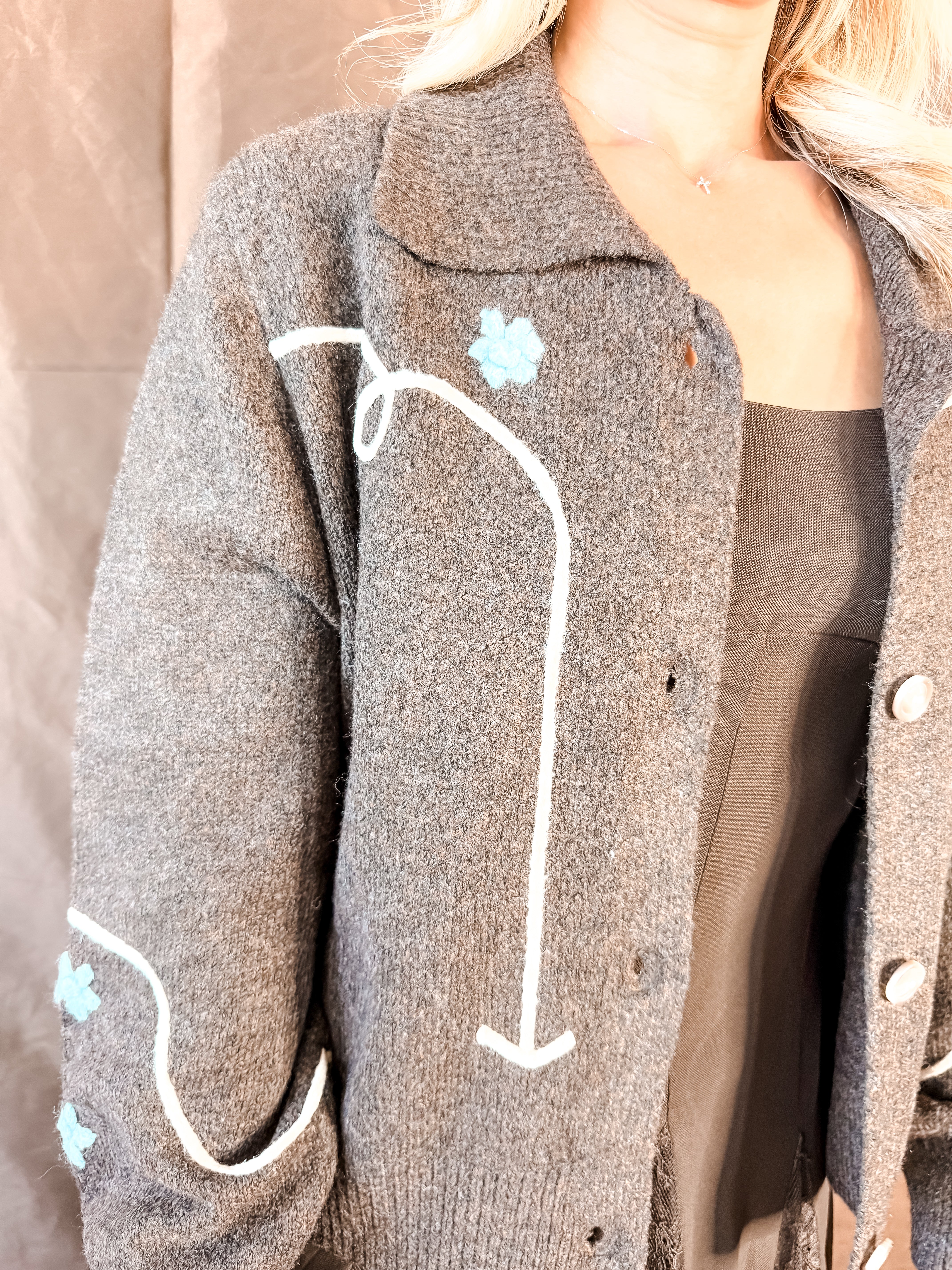 Z Blue Blossoms Cardigan