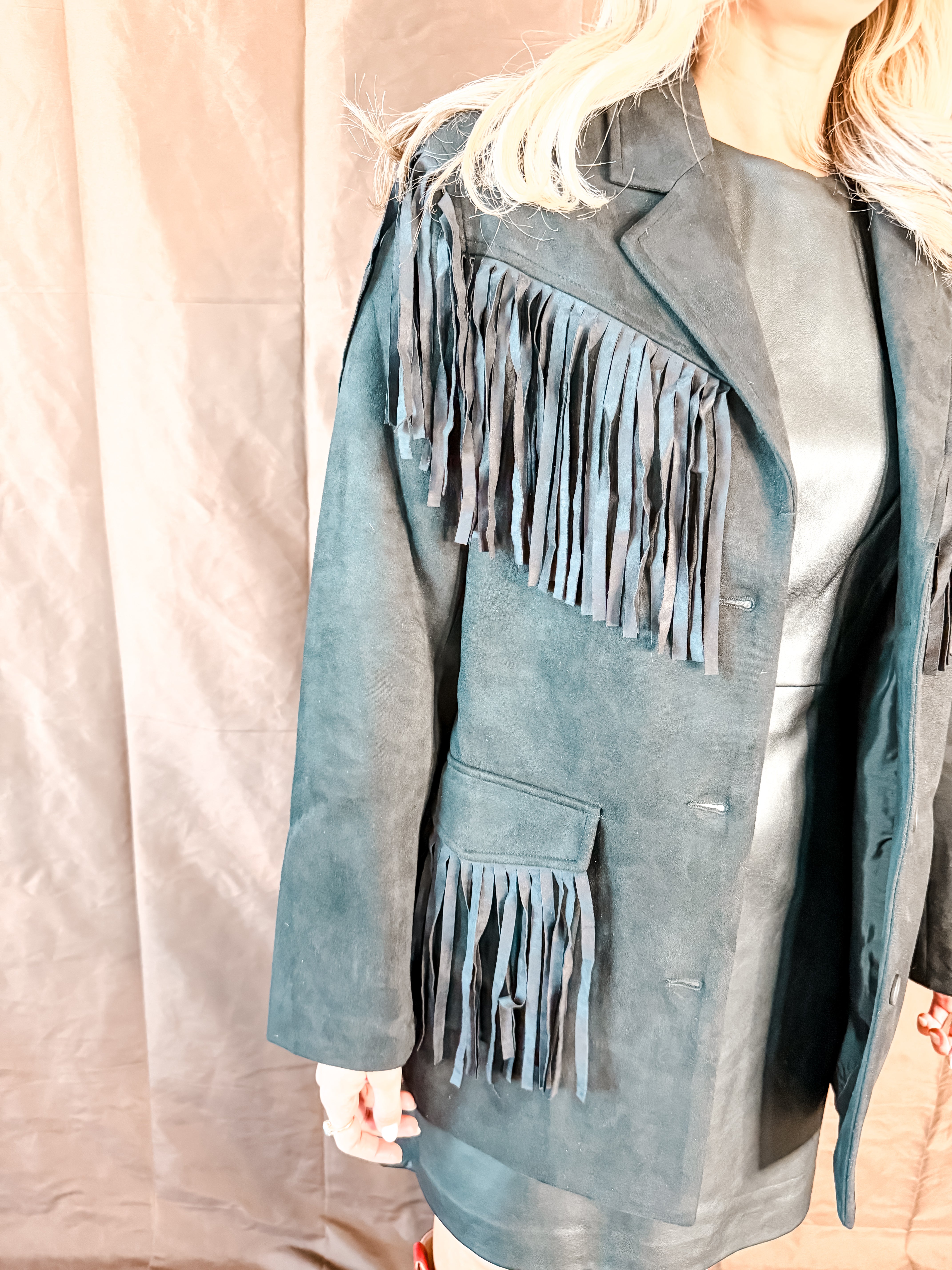 Stockshow Fringe Jacket Black