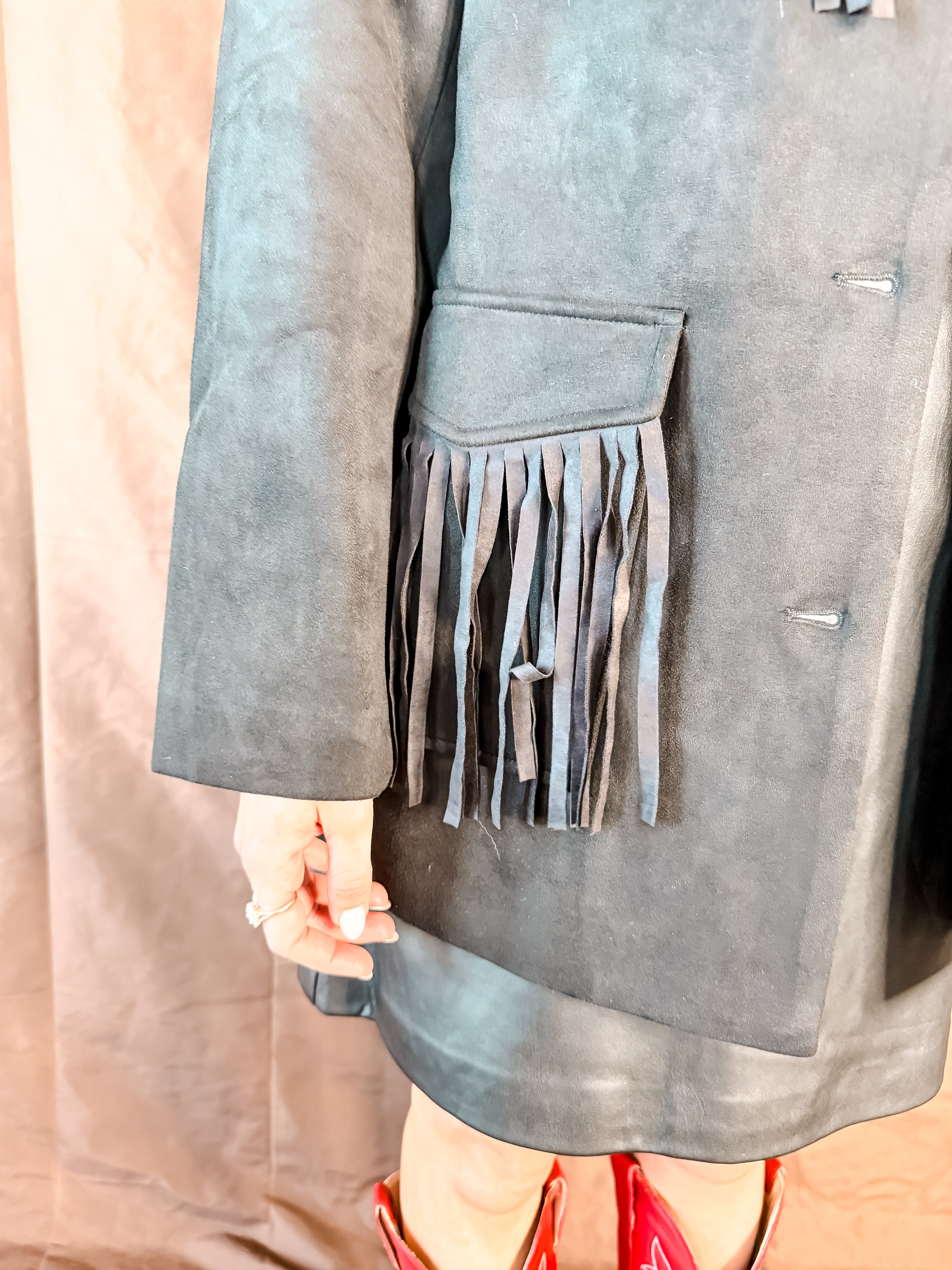 Stockshow Fringe Jacket Black