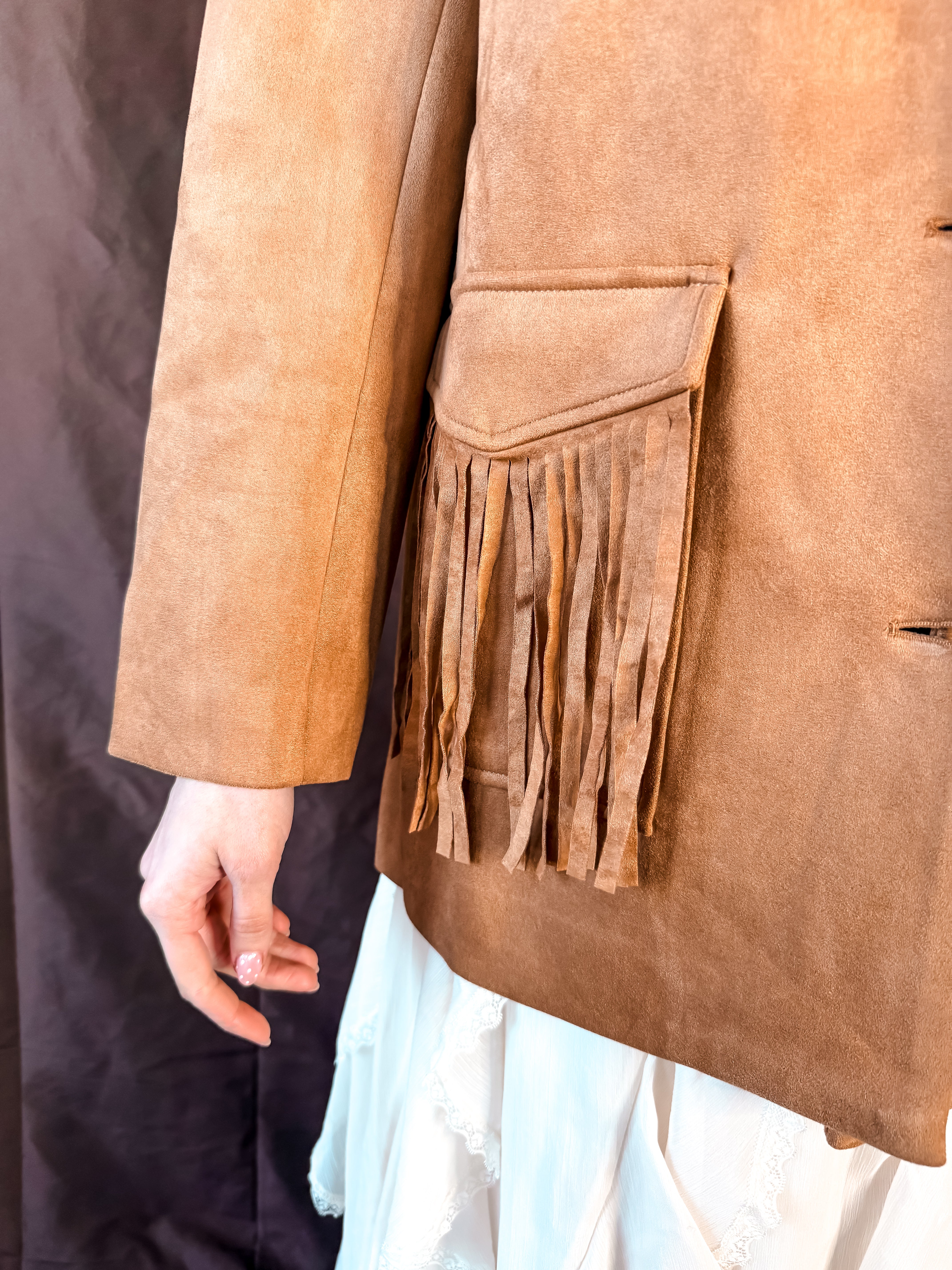 Stock Show Fringe Jacket Brown