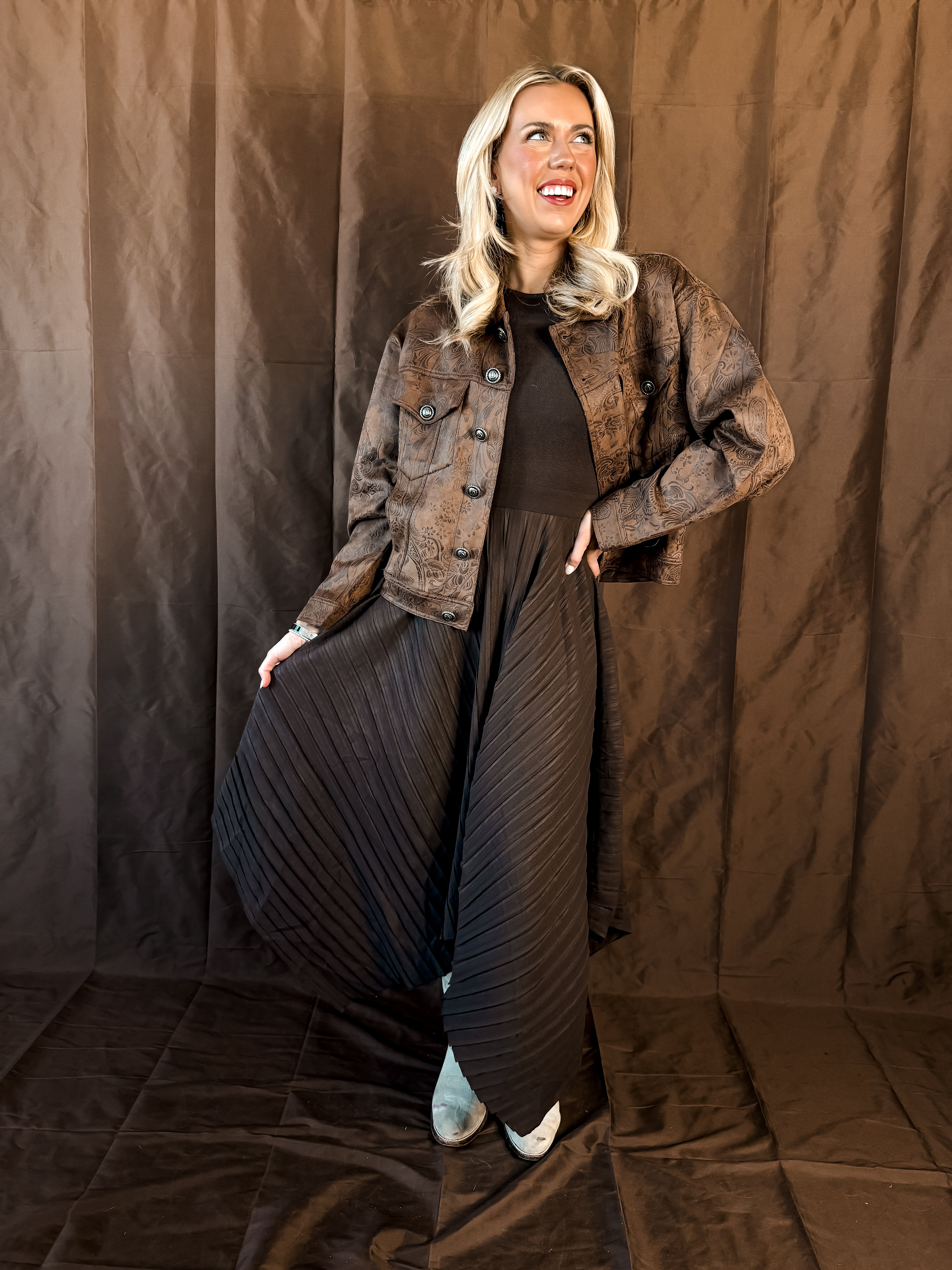 Abilene Suede Jacket - Saddle