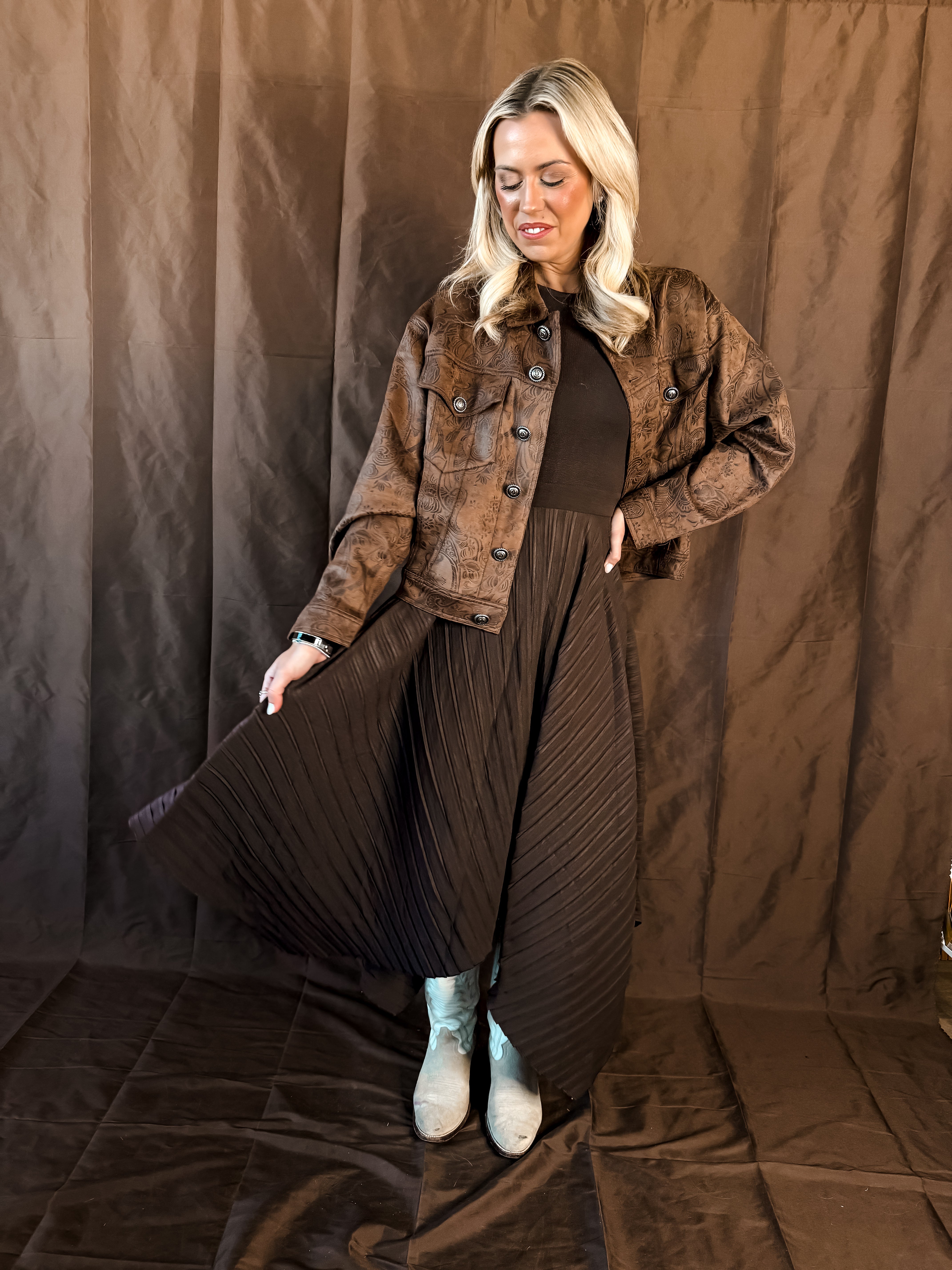 Abilene Suede Jacket - Saddle