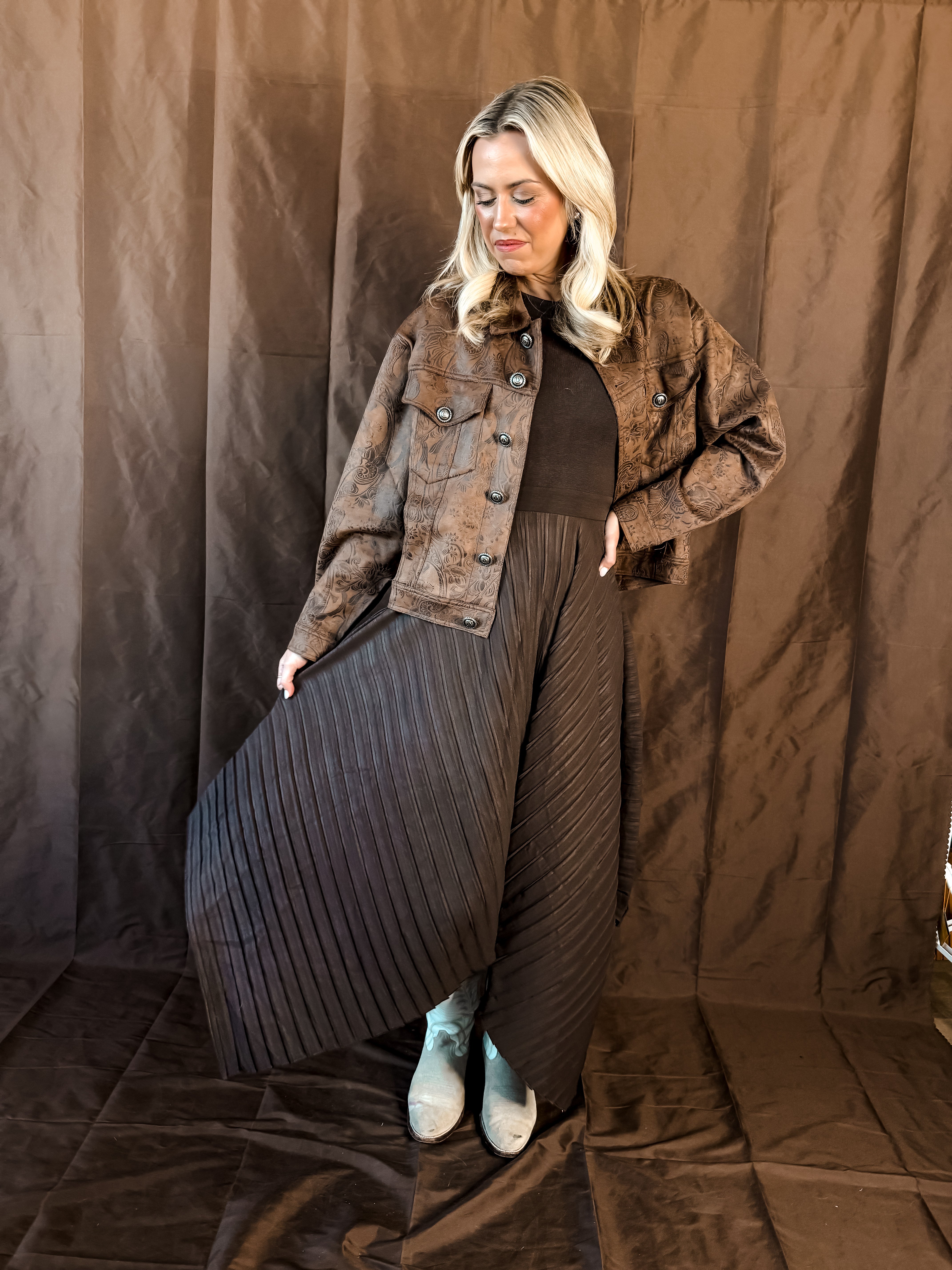 Abilene Suede Jacket - Saddle