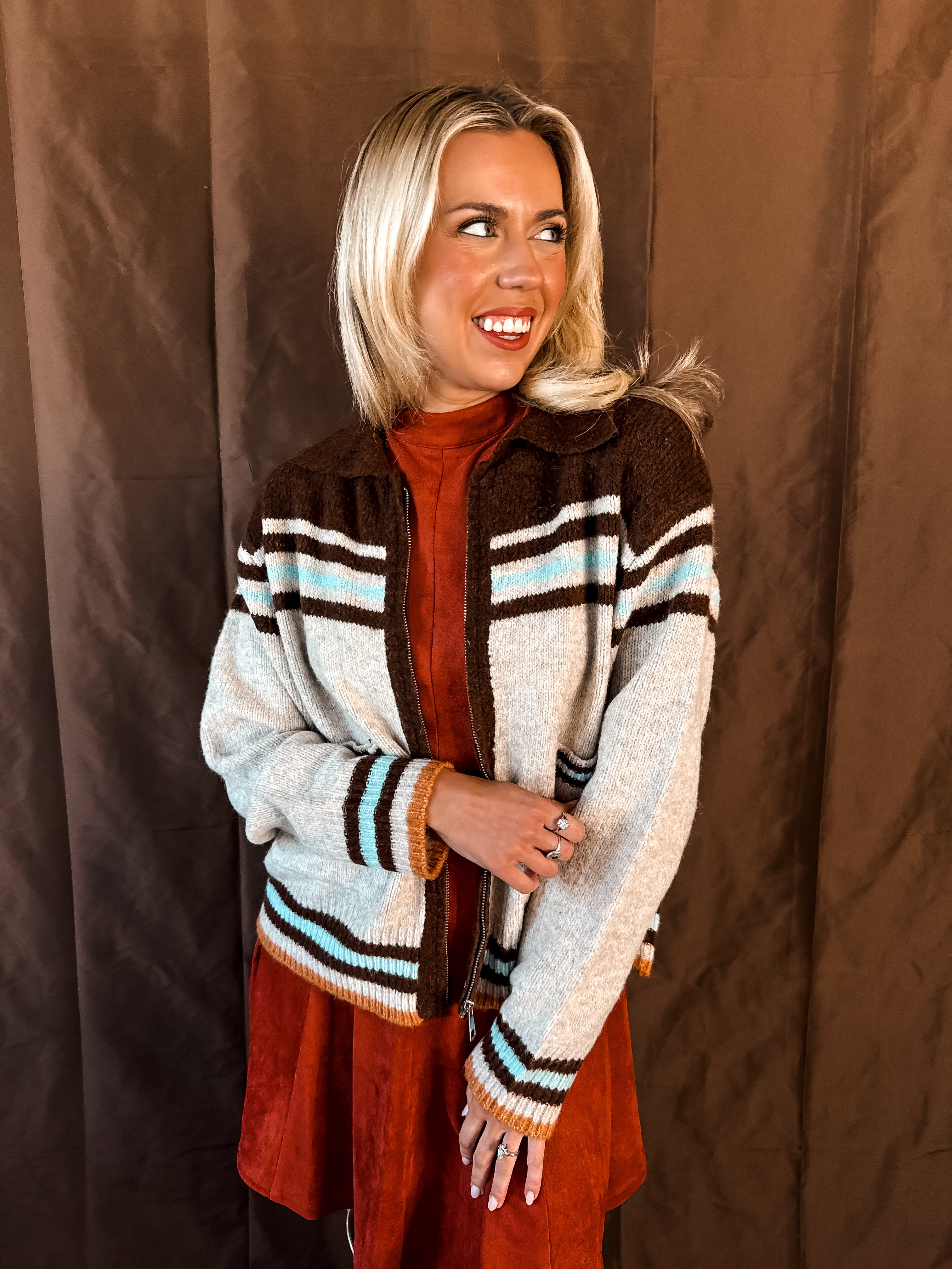 Cactus Cowboy Cardigan - Oatmeal