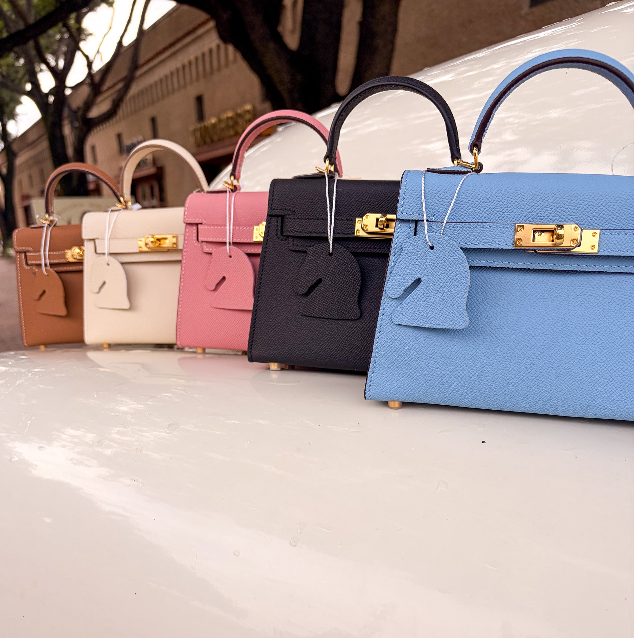 Jana Leather Satchel Bag - Pink