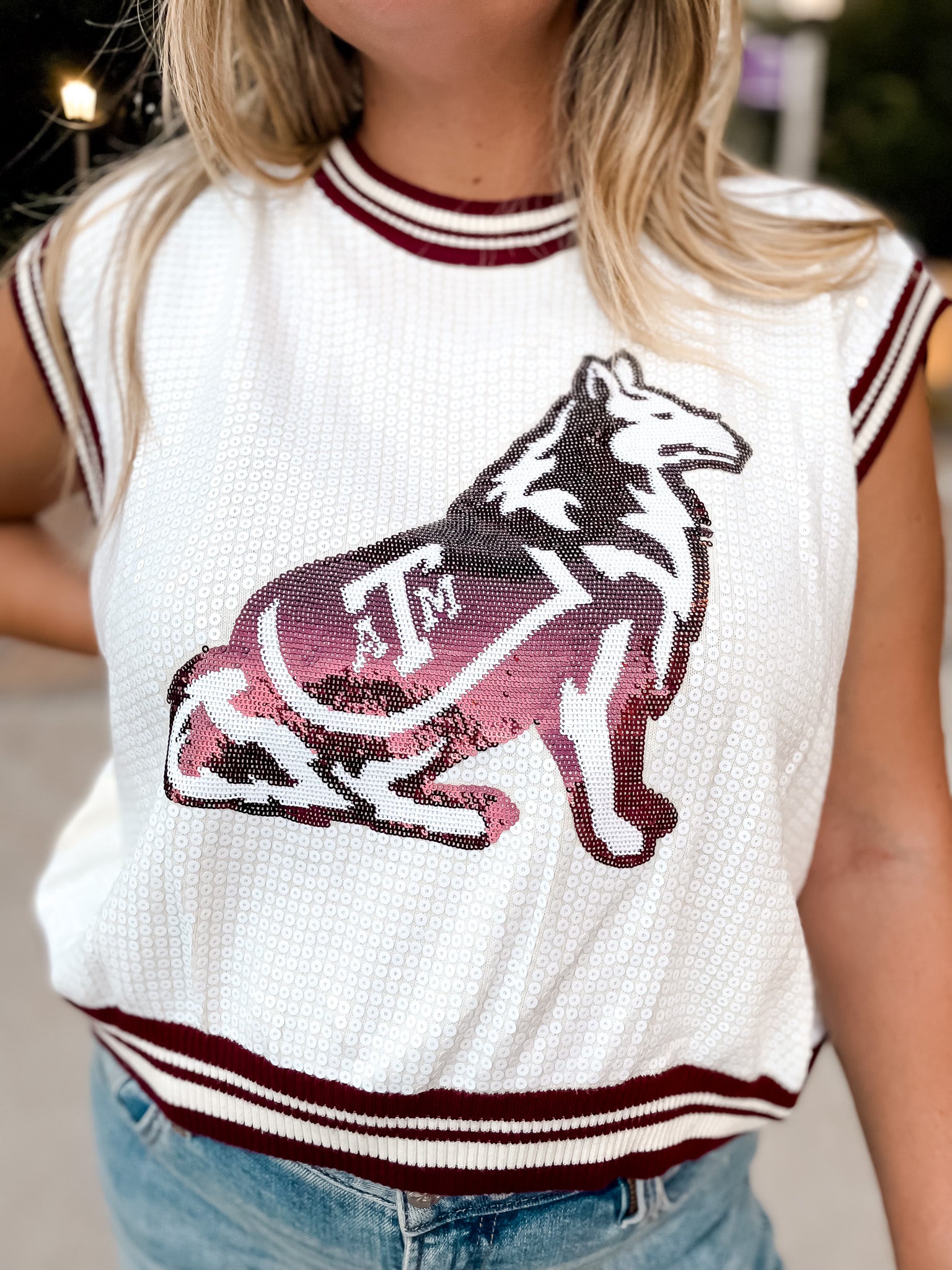 Queen Of Sparkles - A&M Sequin Mascot Tank