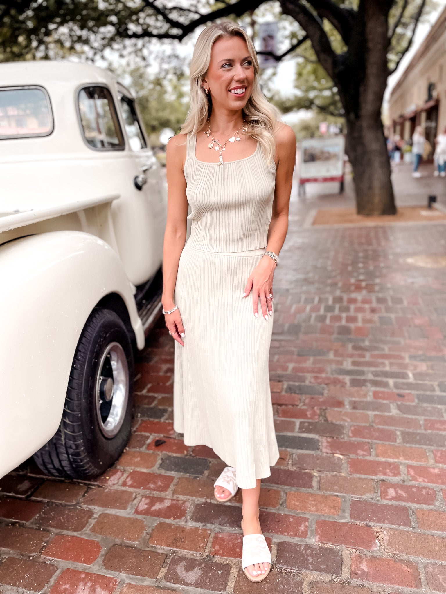 Tempered Sweater Skirt Set - Sage