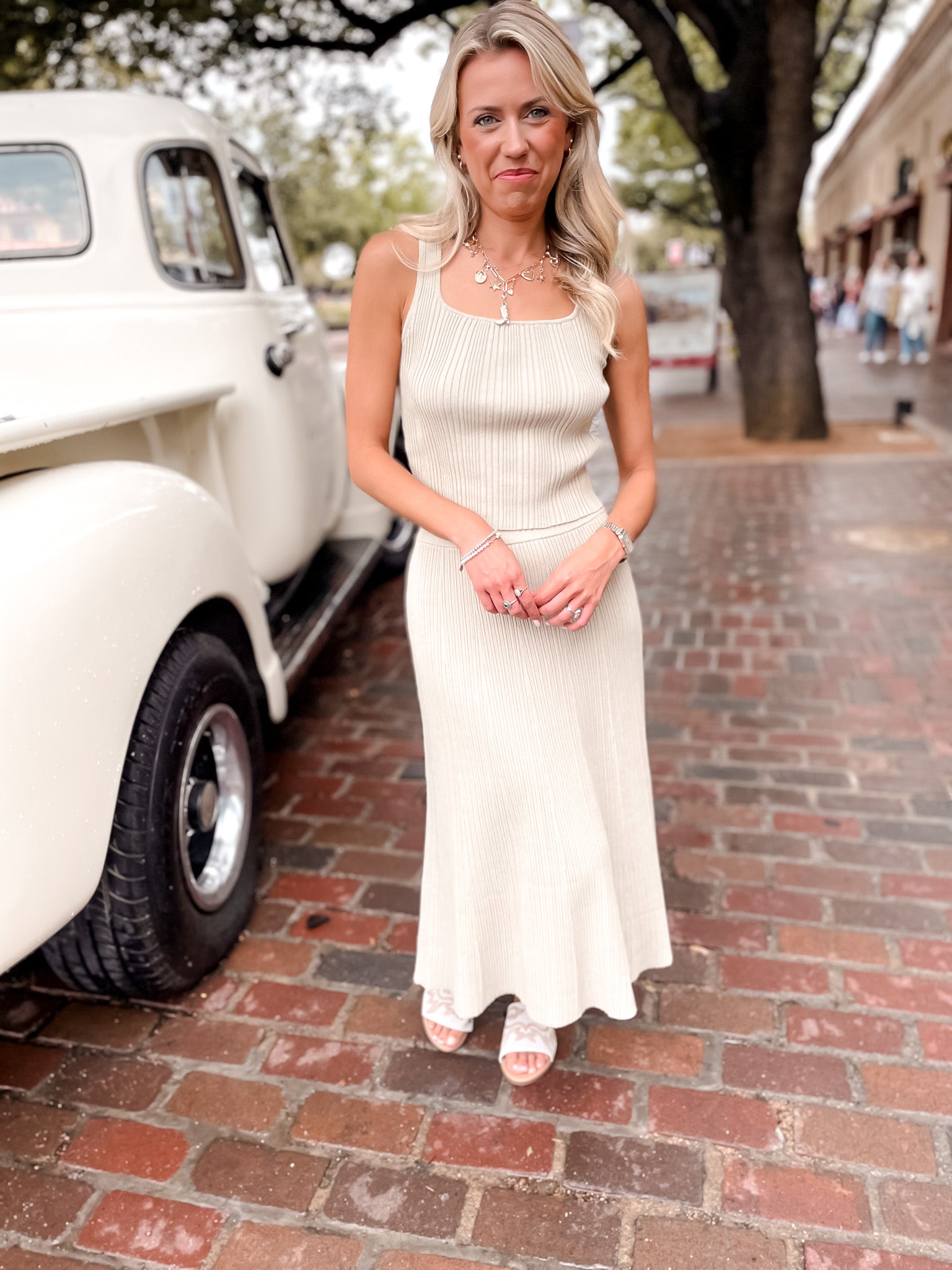 Tempered Sweater Skirt Set - Sage