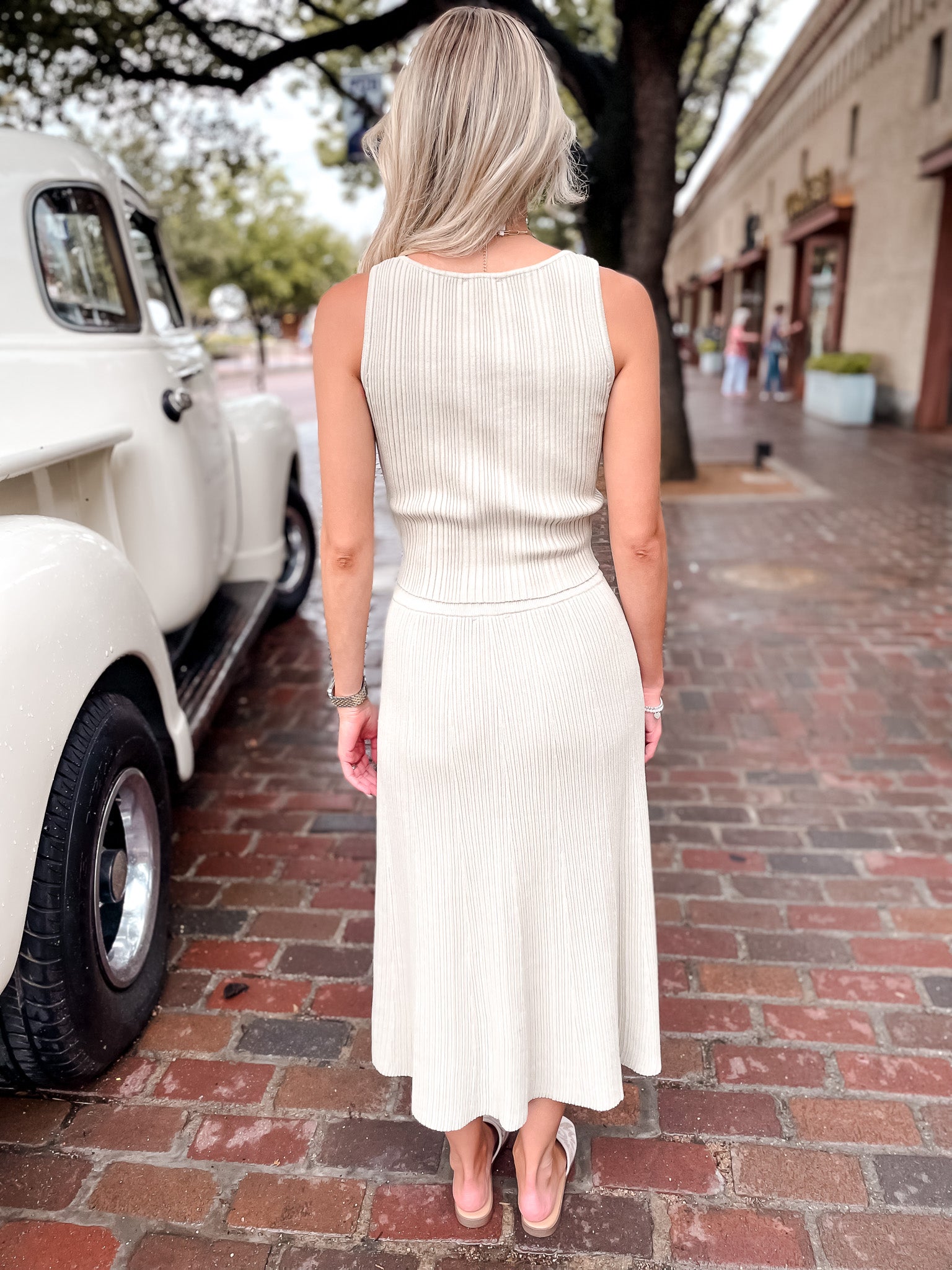 Tempered Sweater Skirt Set - Sage