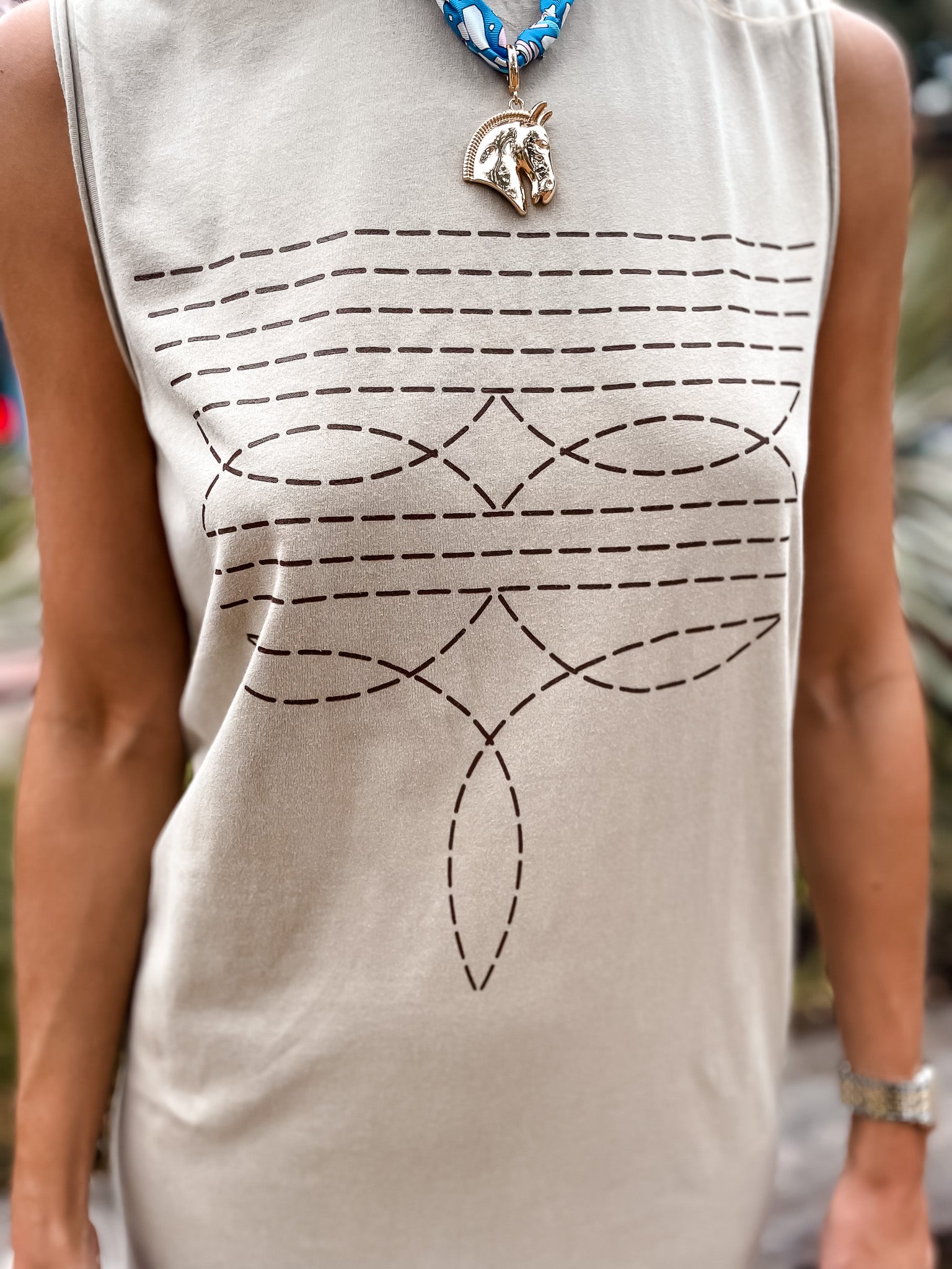 Boot Stitch Muscle Tank Dress