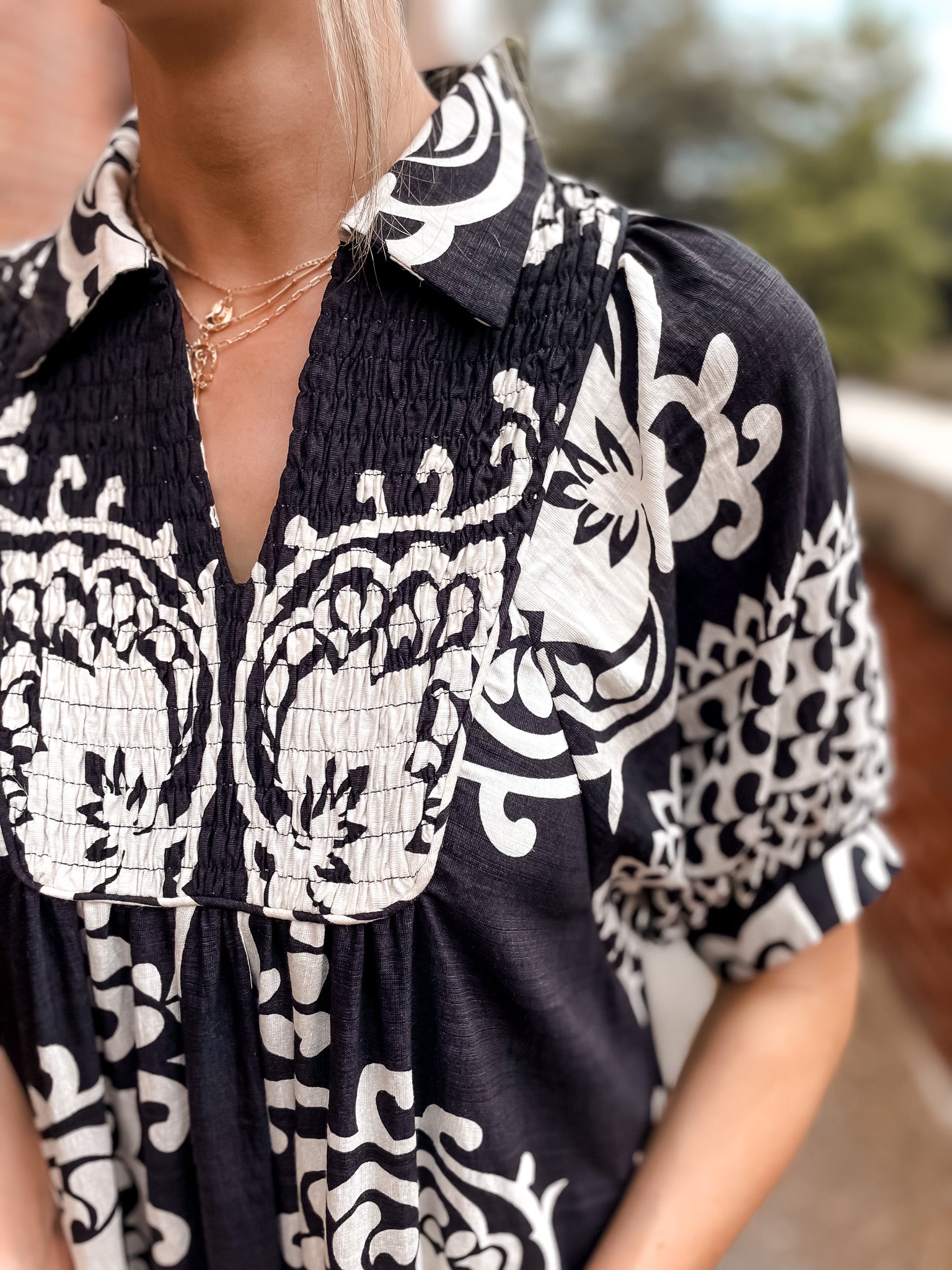 Filigree Fun Dress - Black