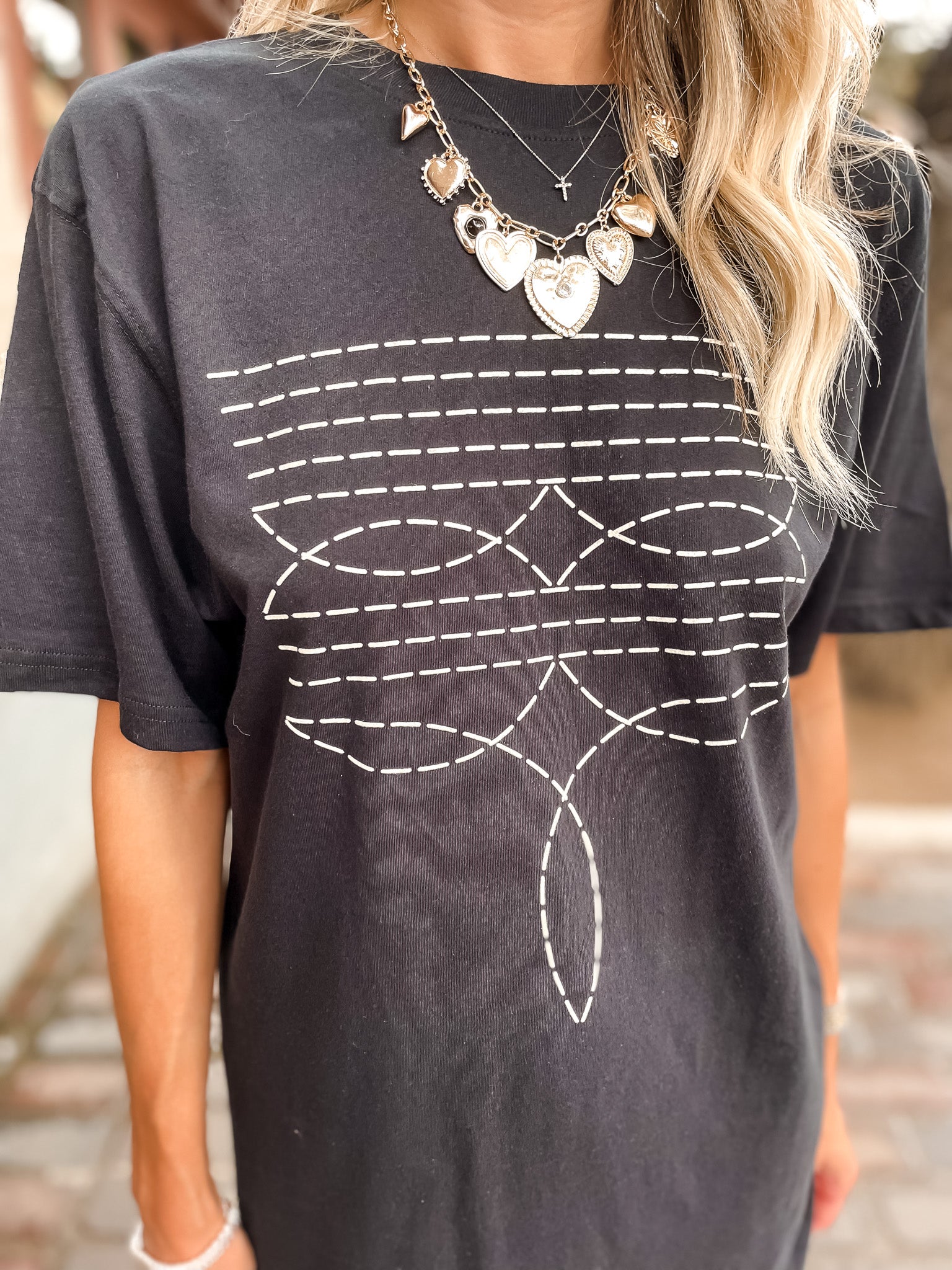 Boot Stitch Tunic - Black