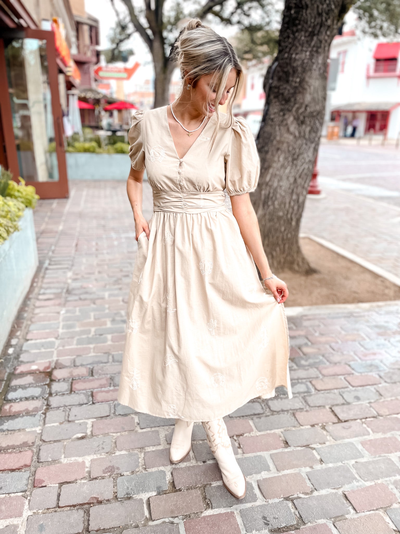 Western Icon Embroidered Dress