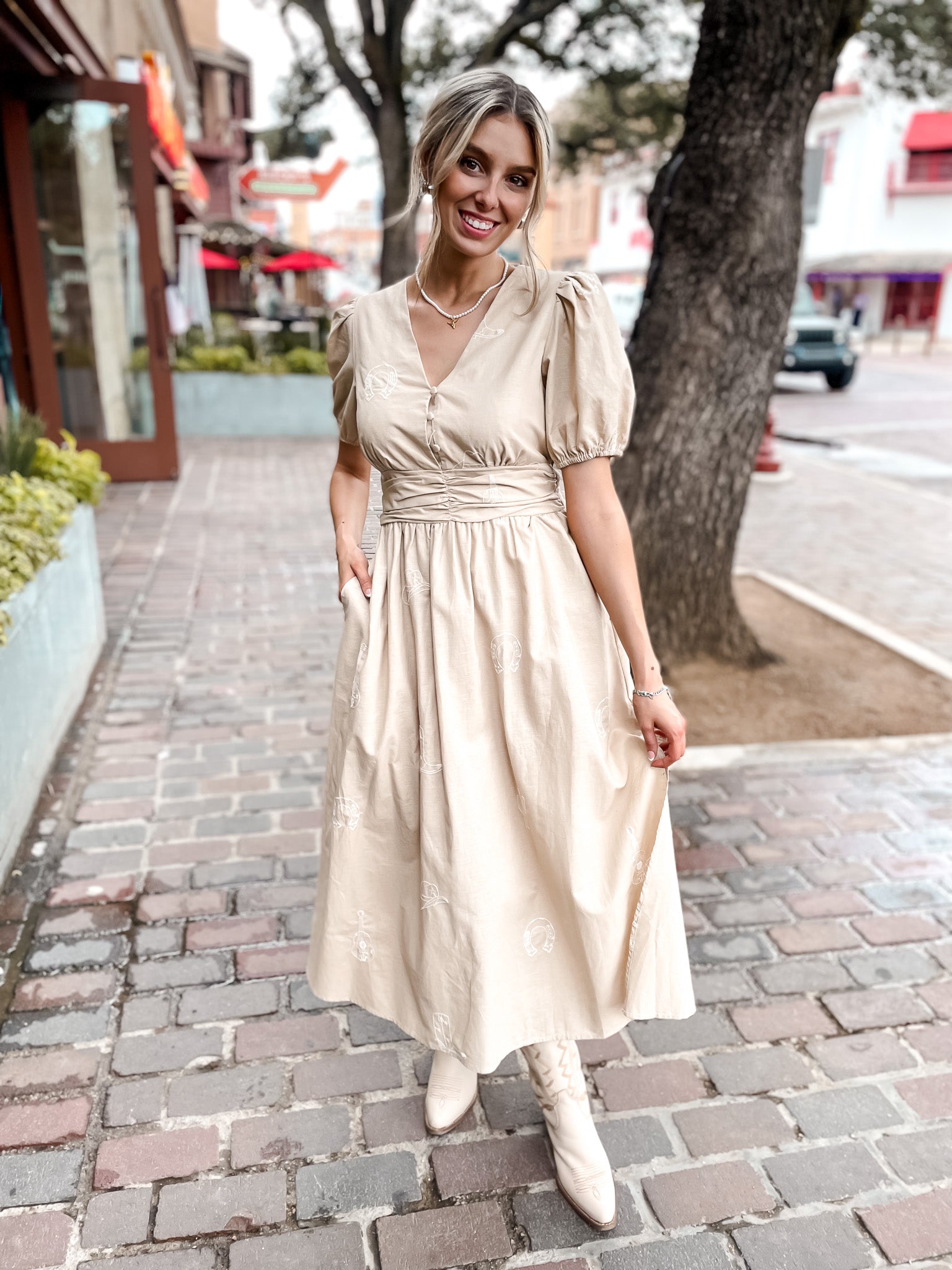 Western Icon Embroidered Dress