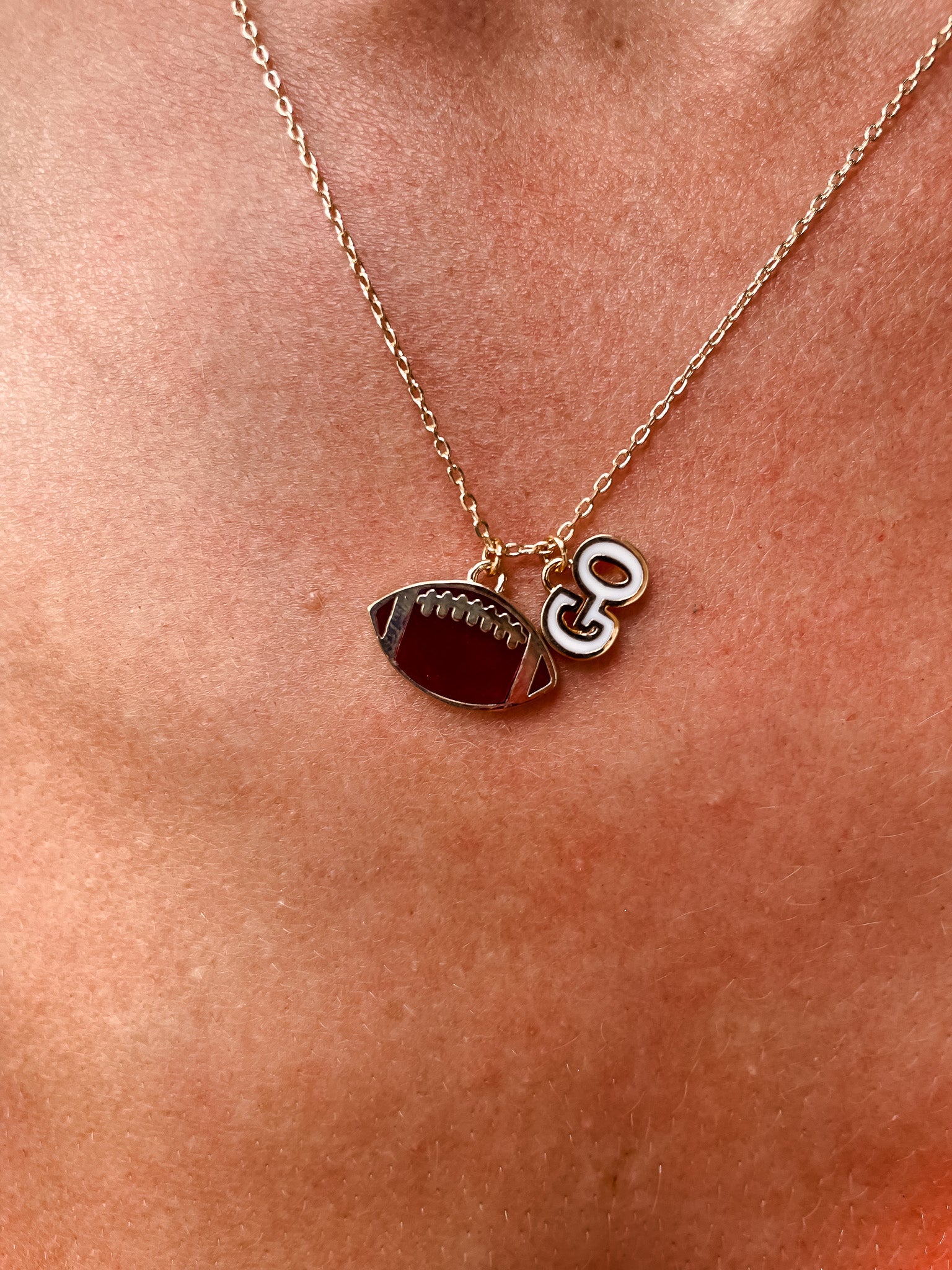 Born To Win Football Necklace