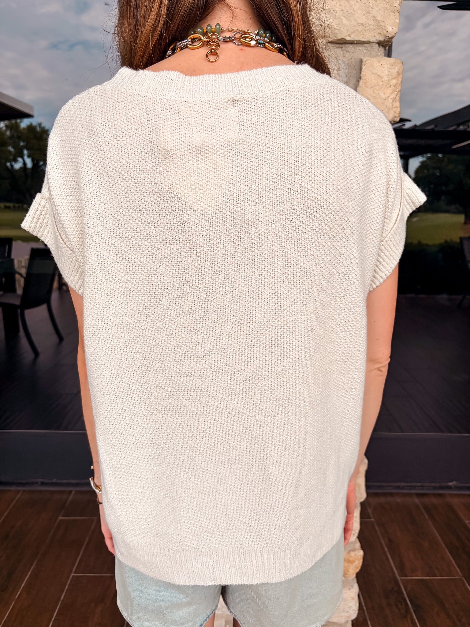Flag Day Cap Sleeve Sweater