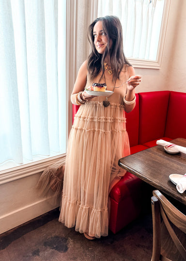 Tulle Dress - Beige - Tucker Brown