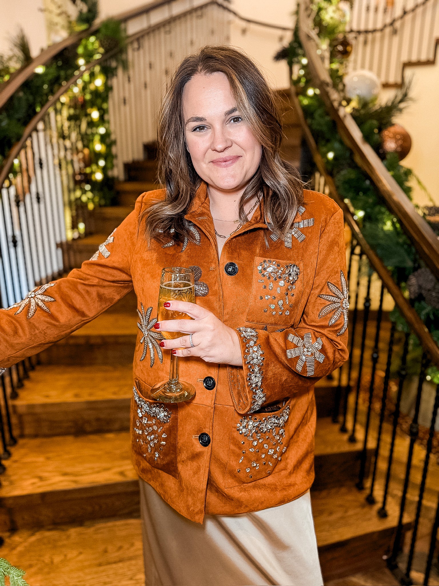 Sparkles On Suede Jacket