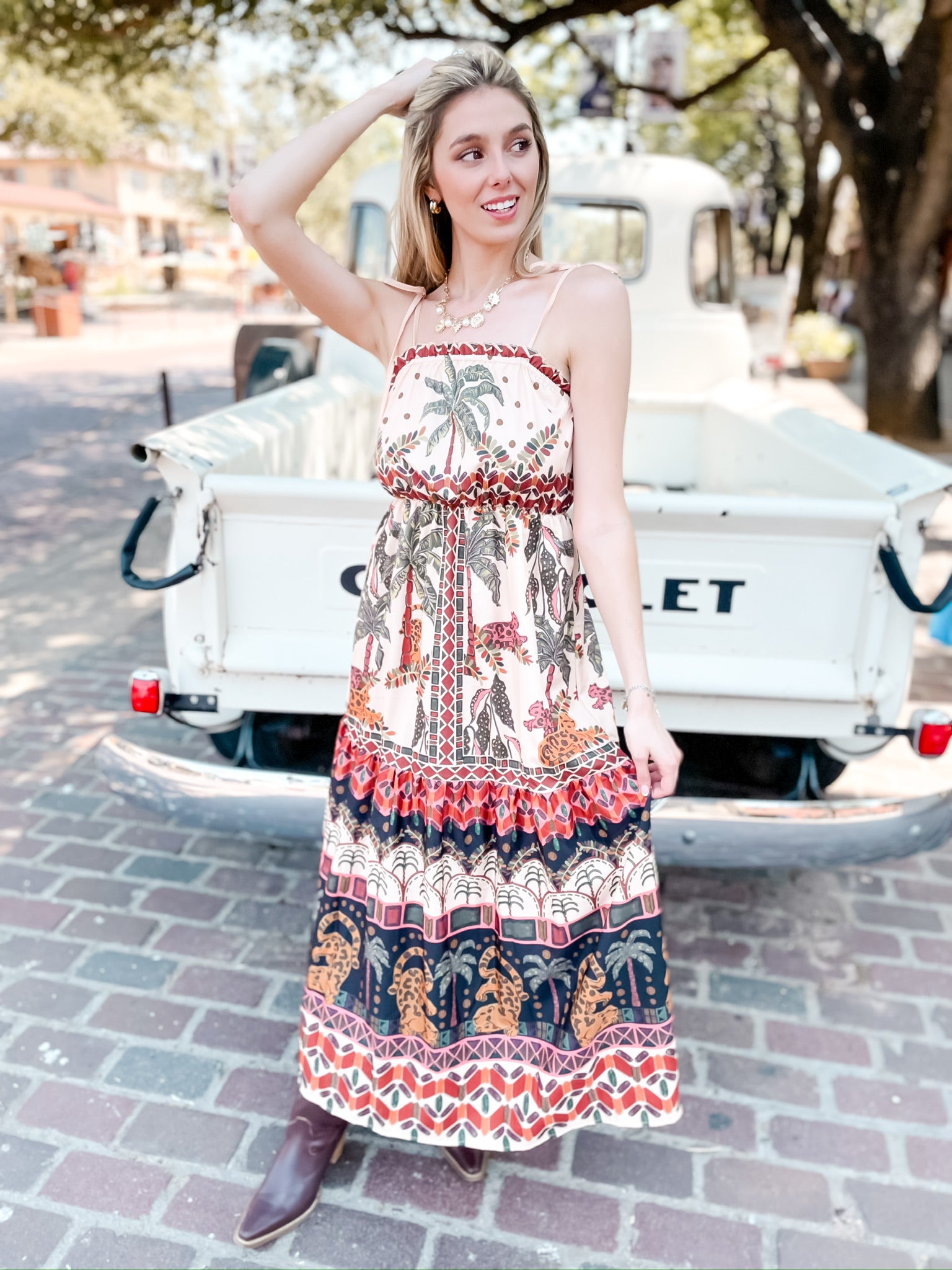 Leopard & Palms Dress