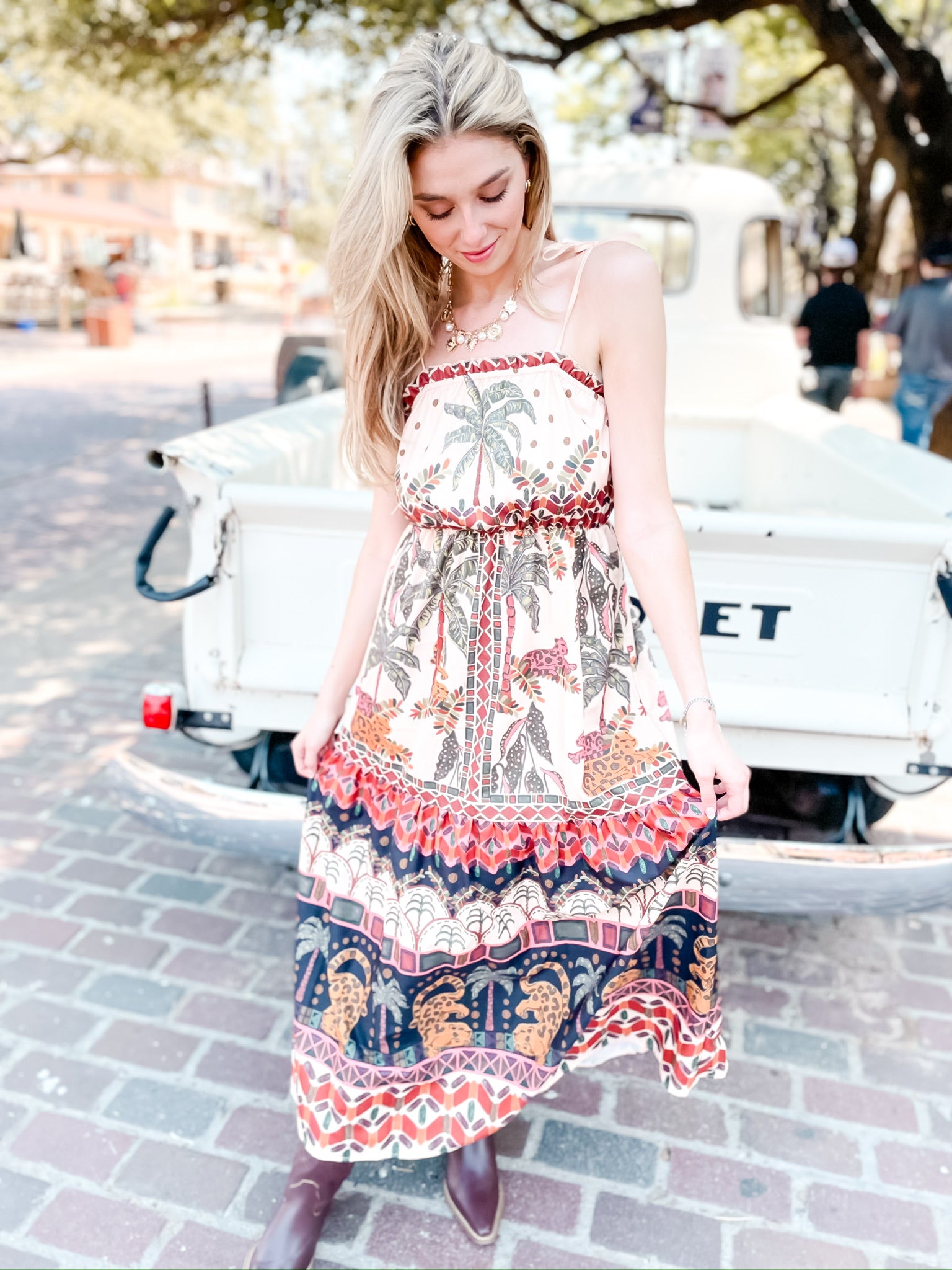 Leopard & Palms Dress