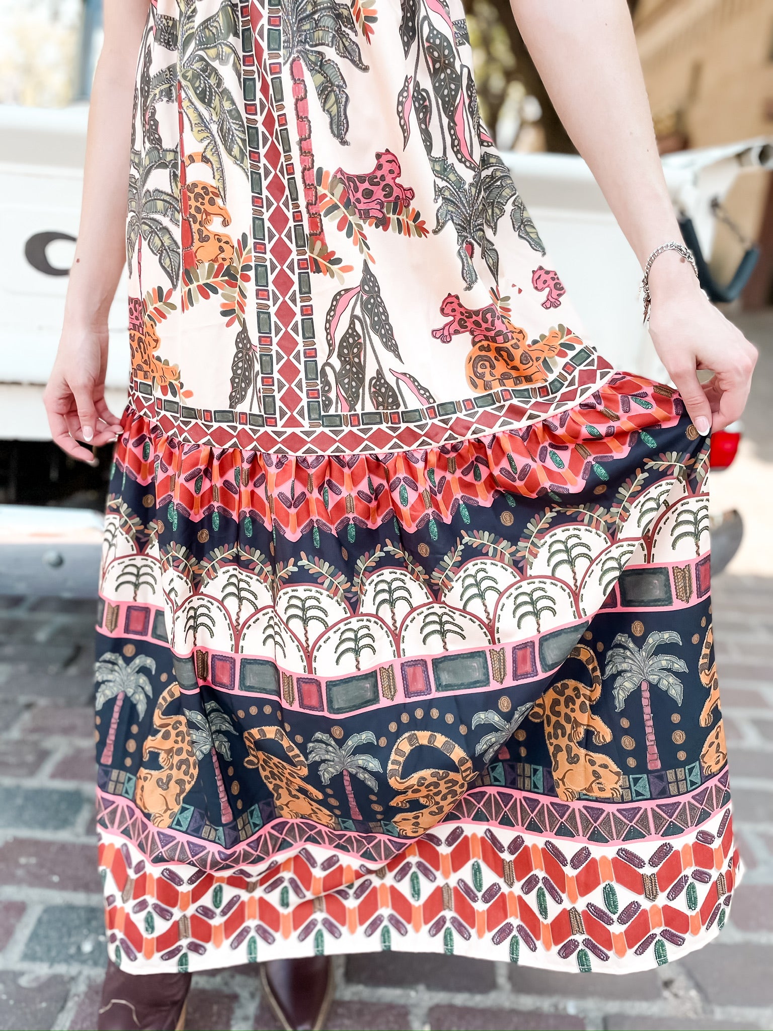 Leopard & Palms Dress