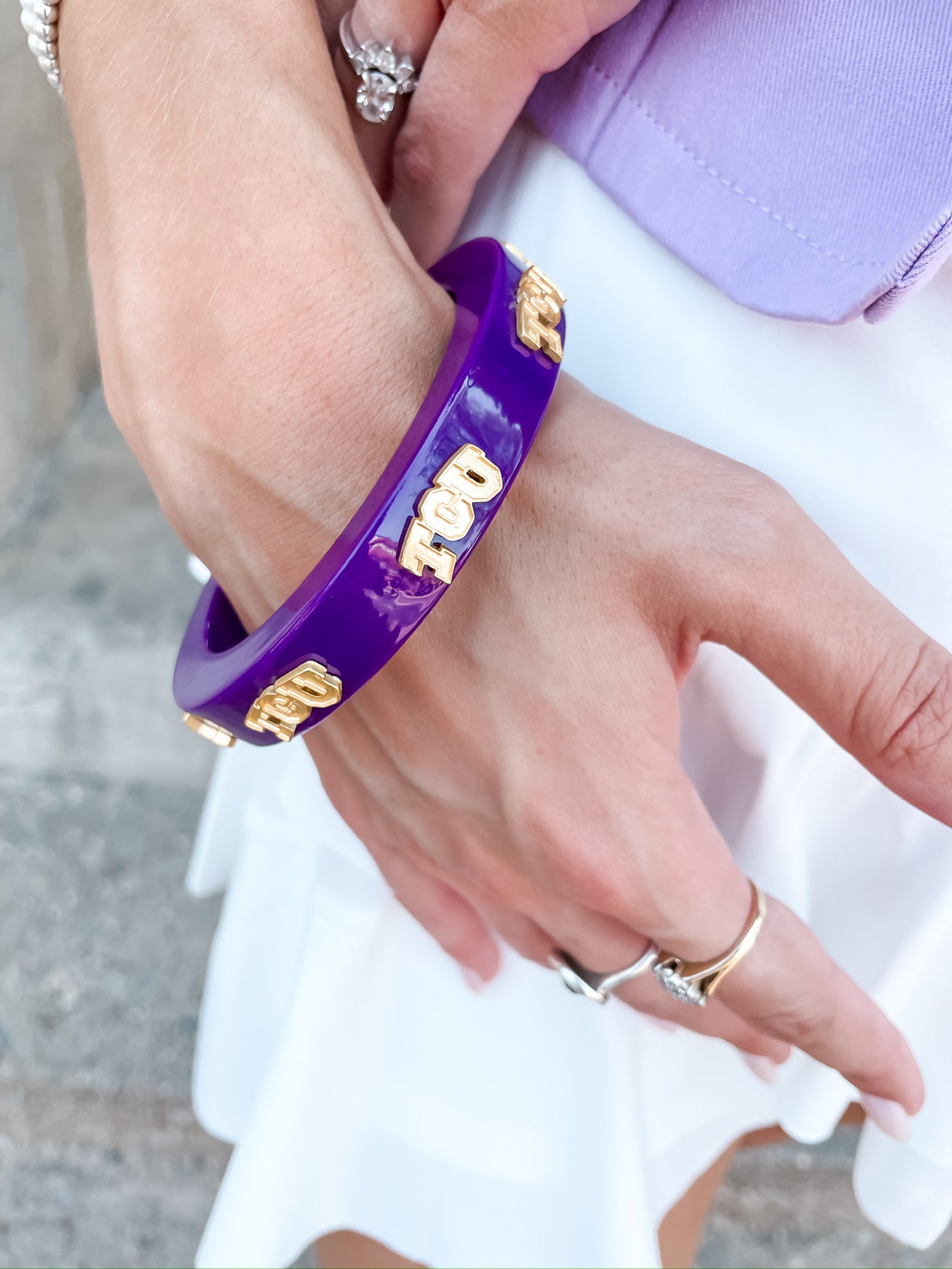 TCU Horned Frogs Logo Bangle