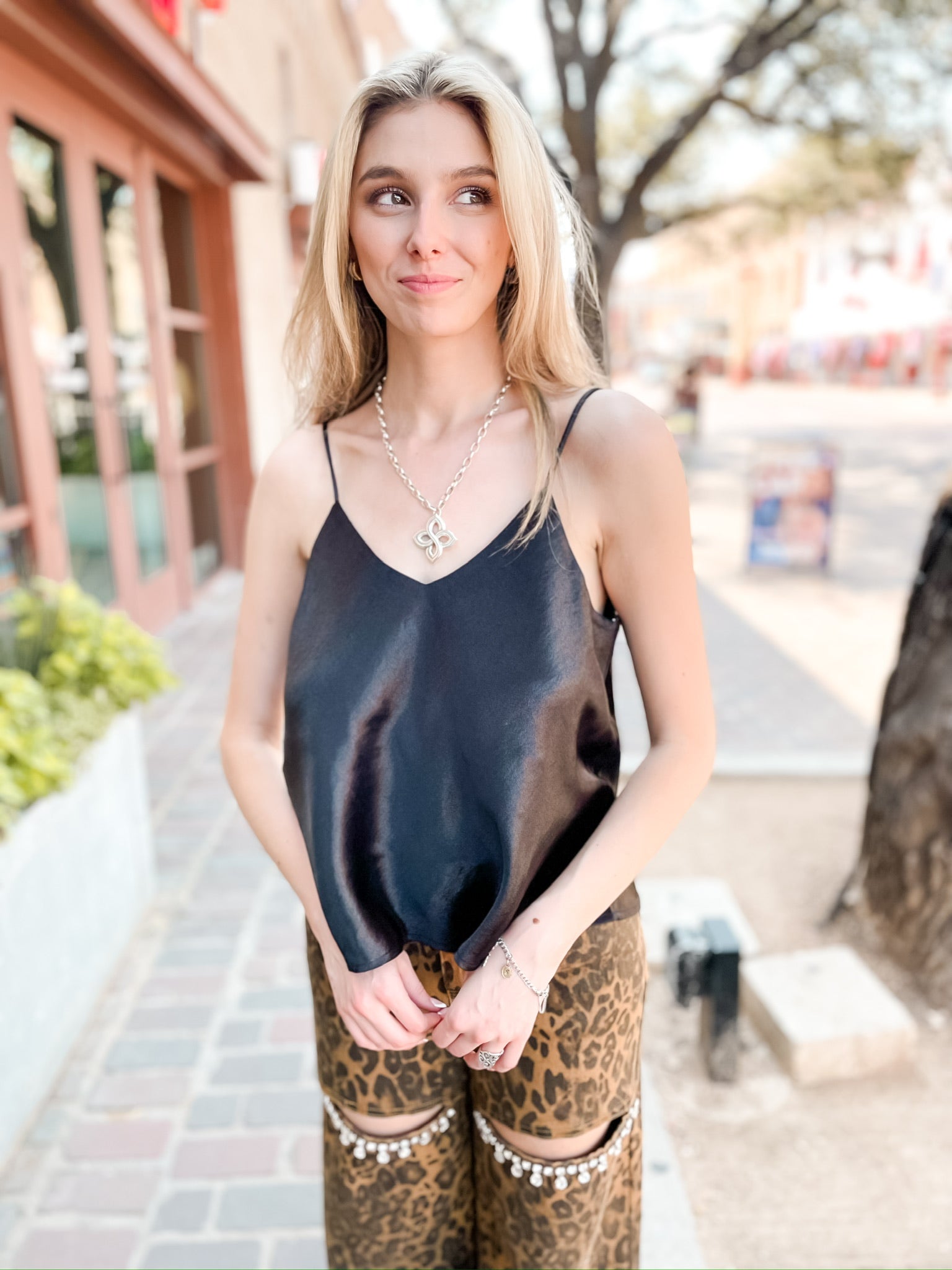 DZ Satin Cami - Black