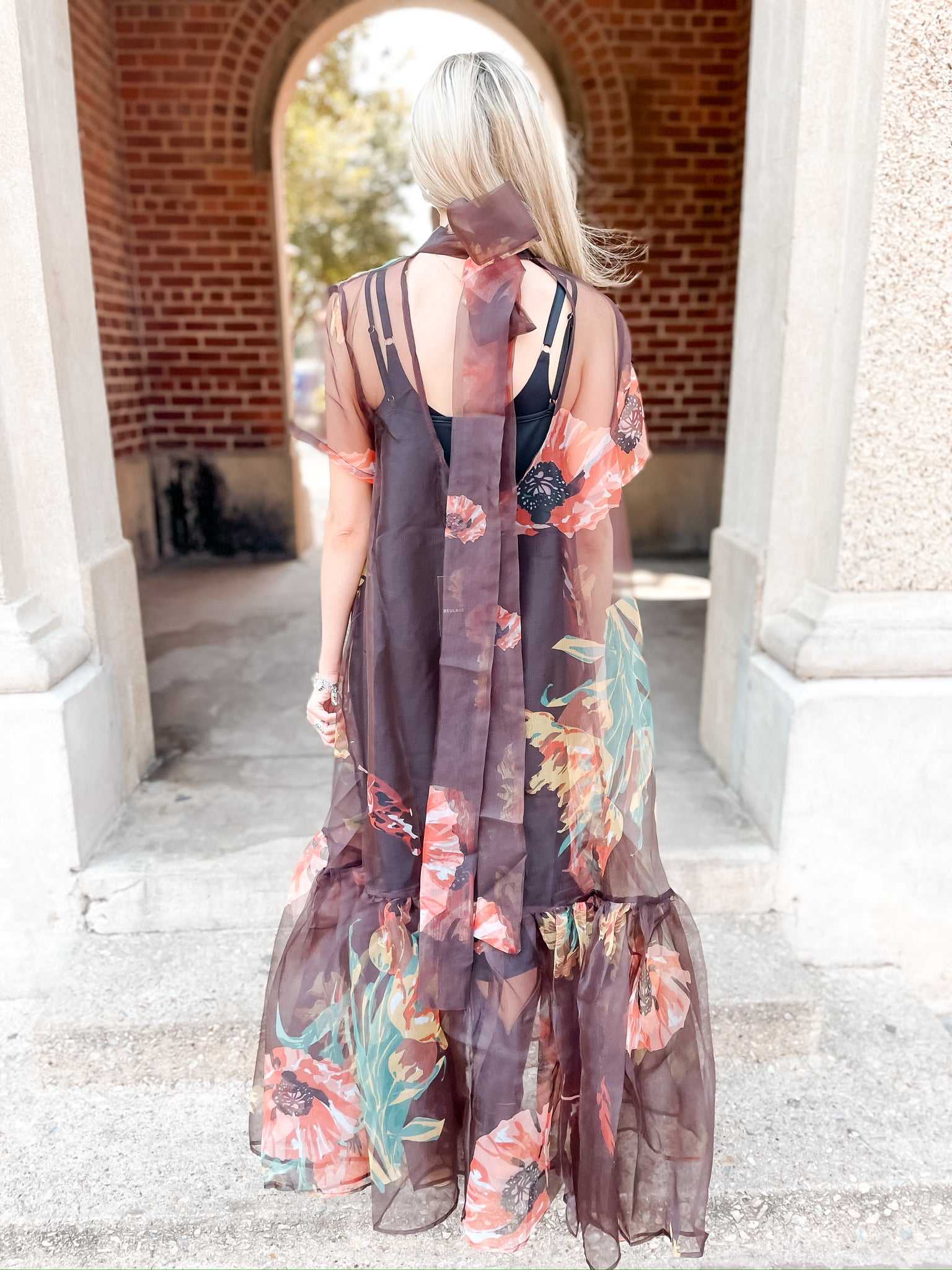 Calamigos Floral Dress - Chocolate
