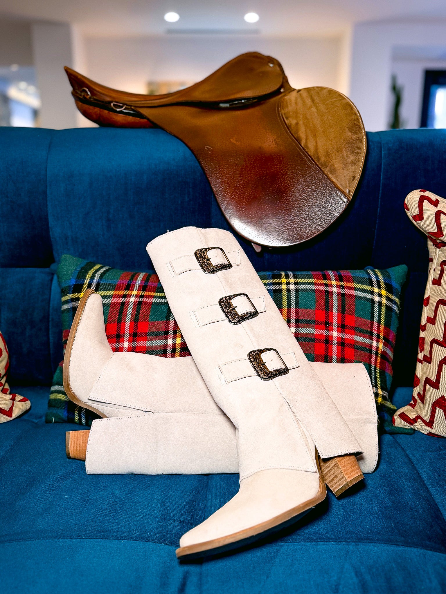 Buckle Bunny Boot - White