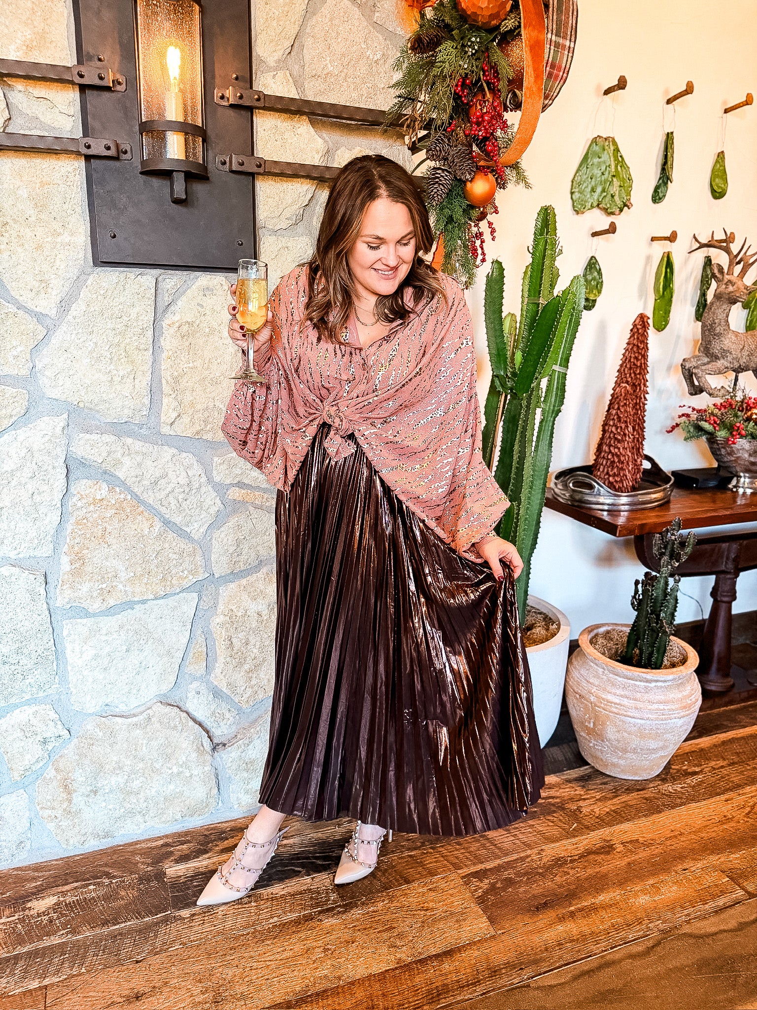 Slightly Spotted Top - Pink