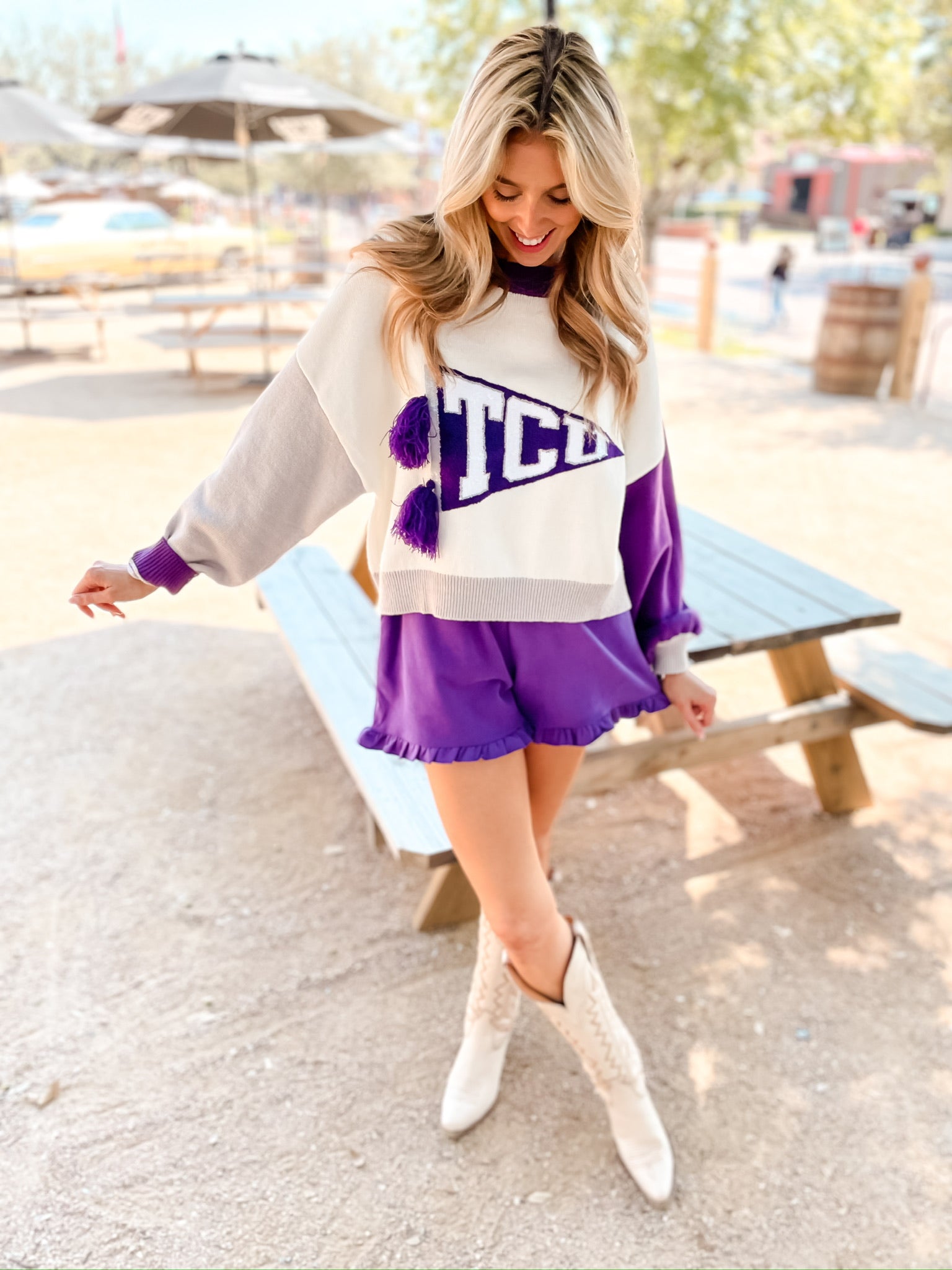 TCU Pennant Sweater