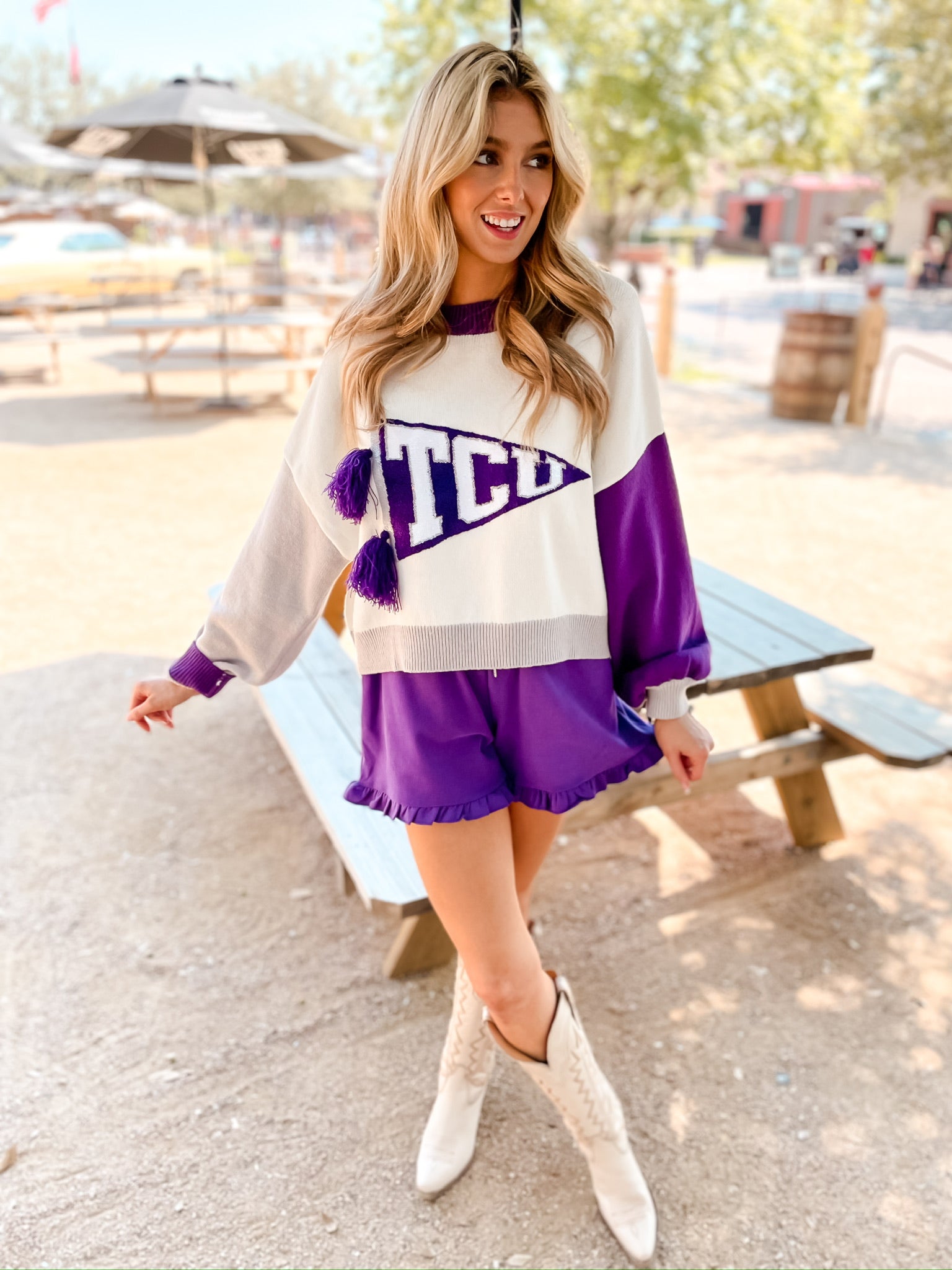 TCU Pennant Sweater