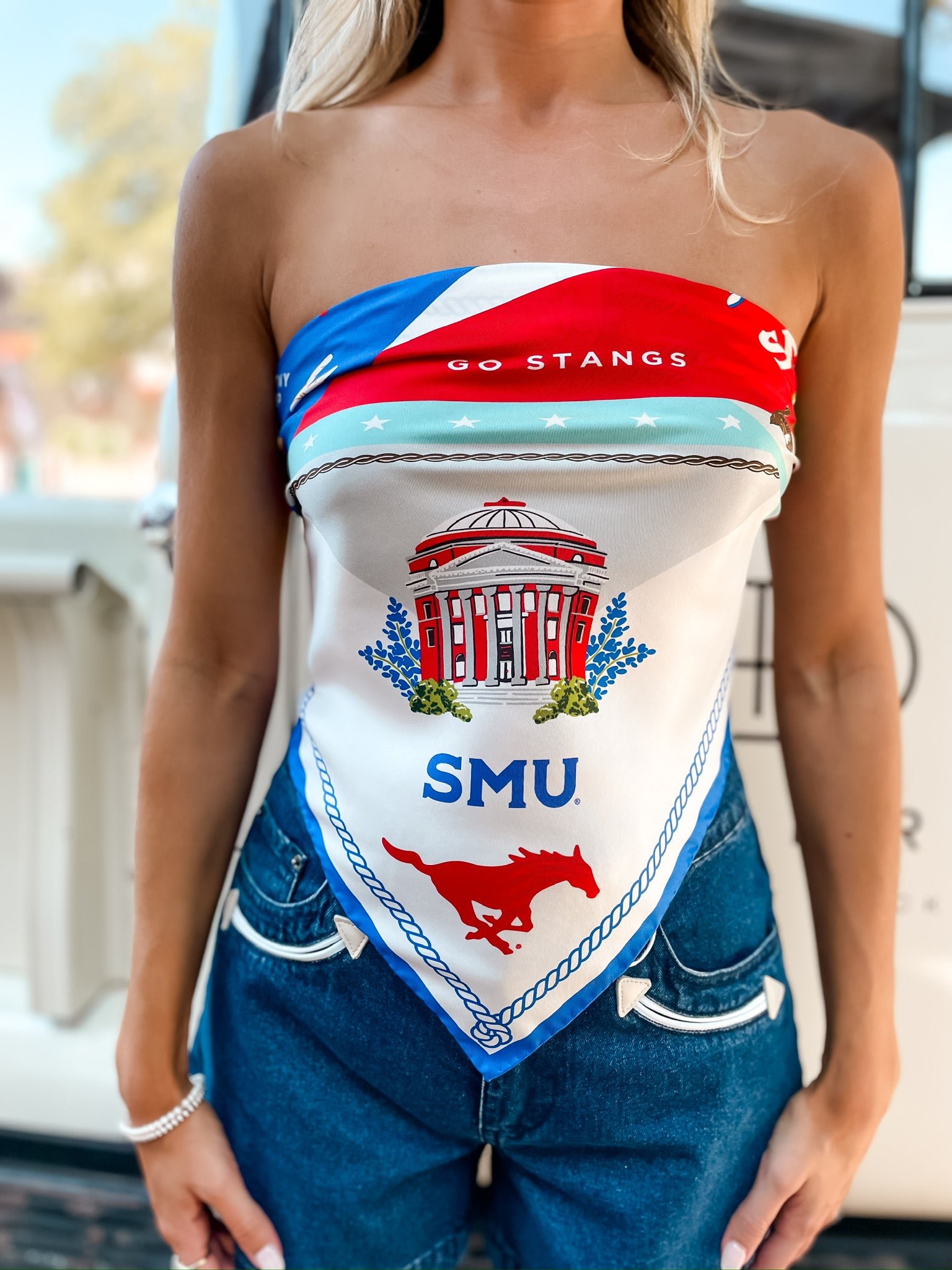 SMU Mustangs Silk Scarf