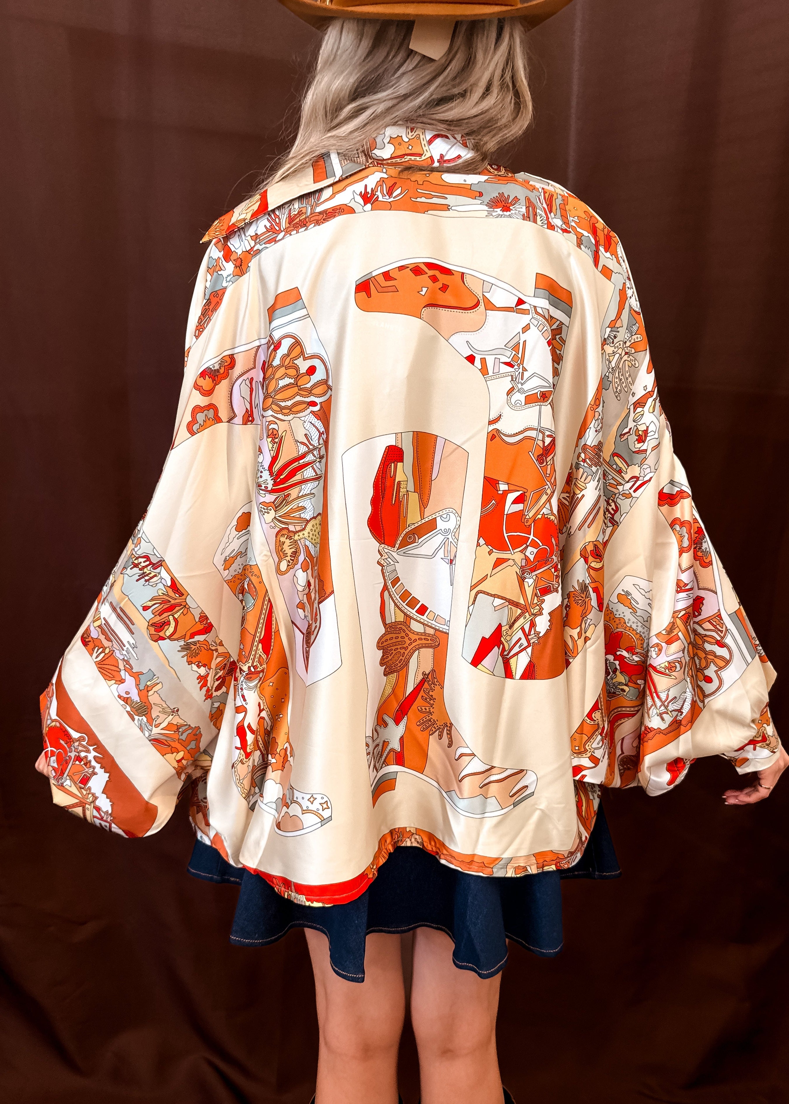 Italian Boots Top - Orange