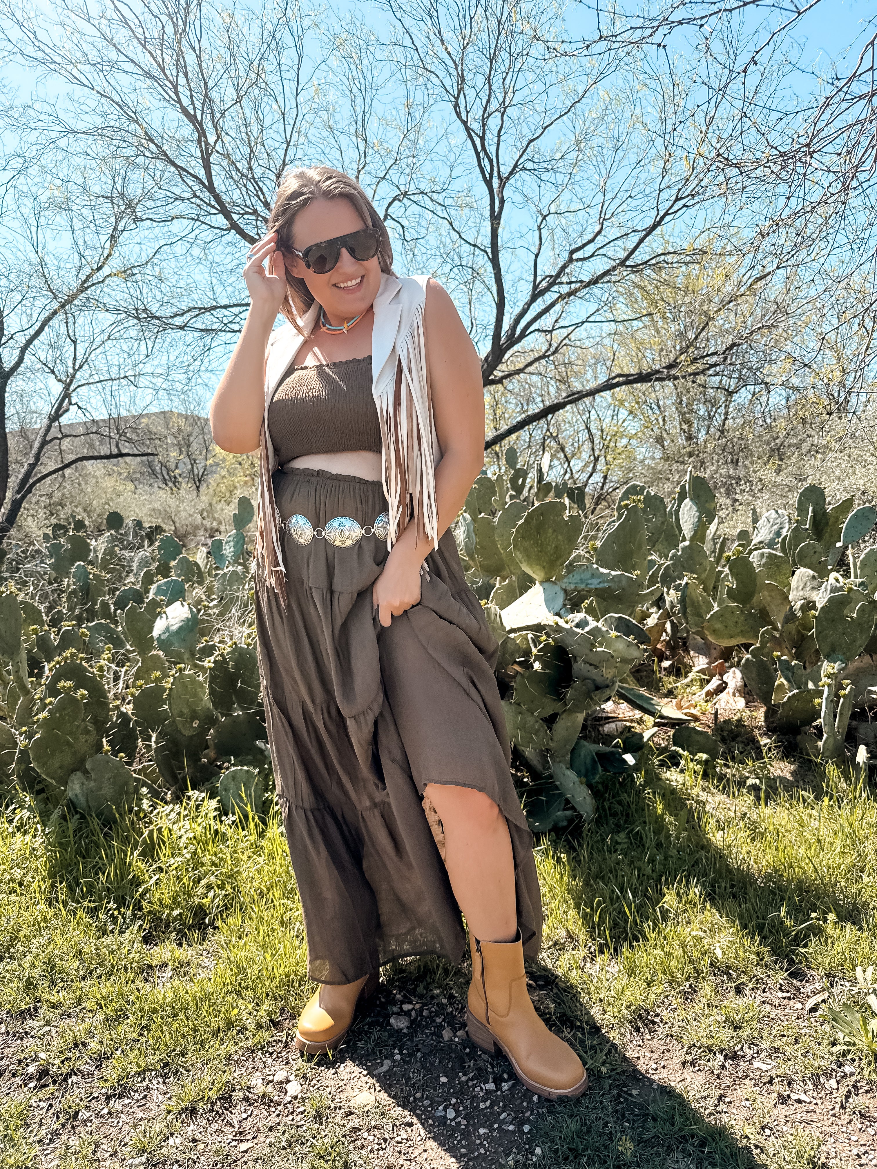 Tube Top & Skirt Set - Chocolate