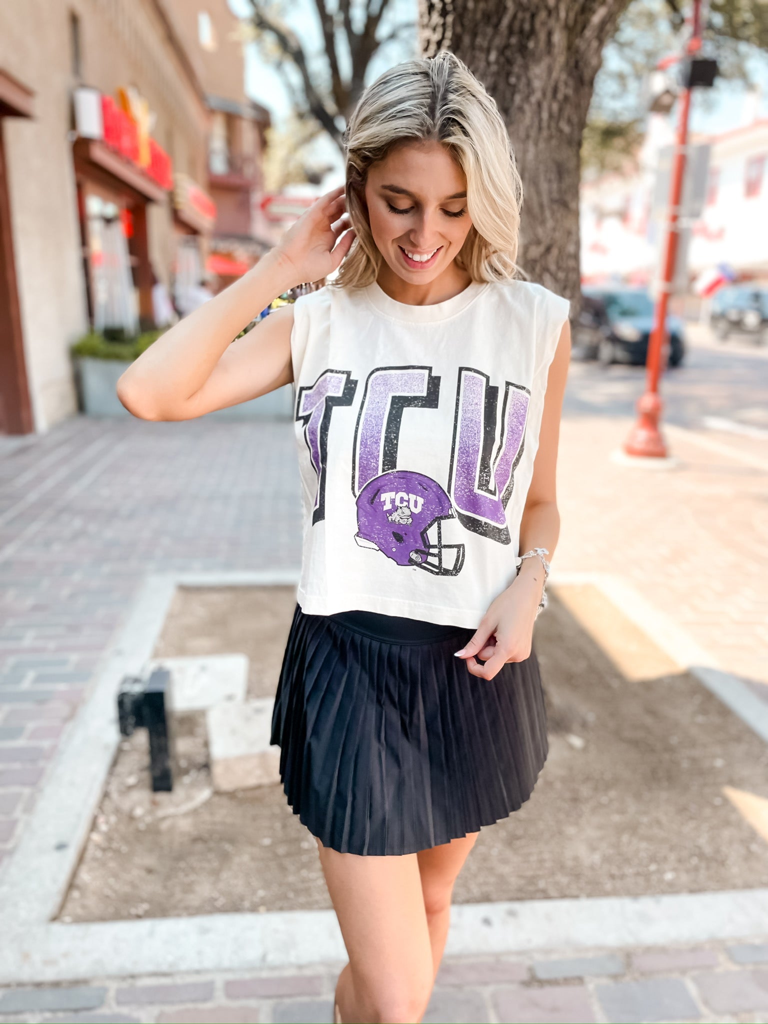 TCU Helmet Fade Off Tank