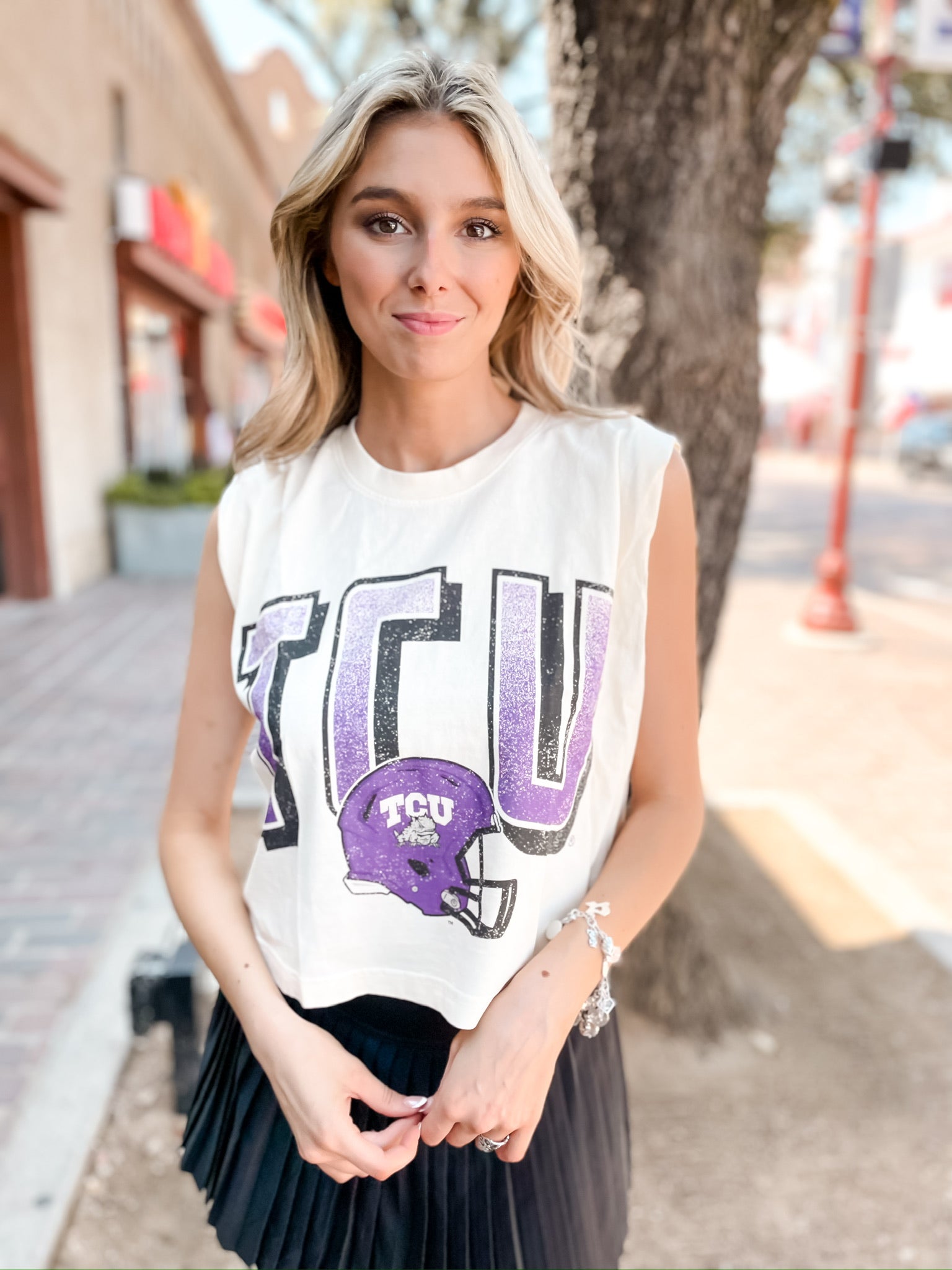 TCU Helmet Fade Off Tank