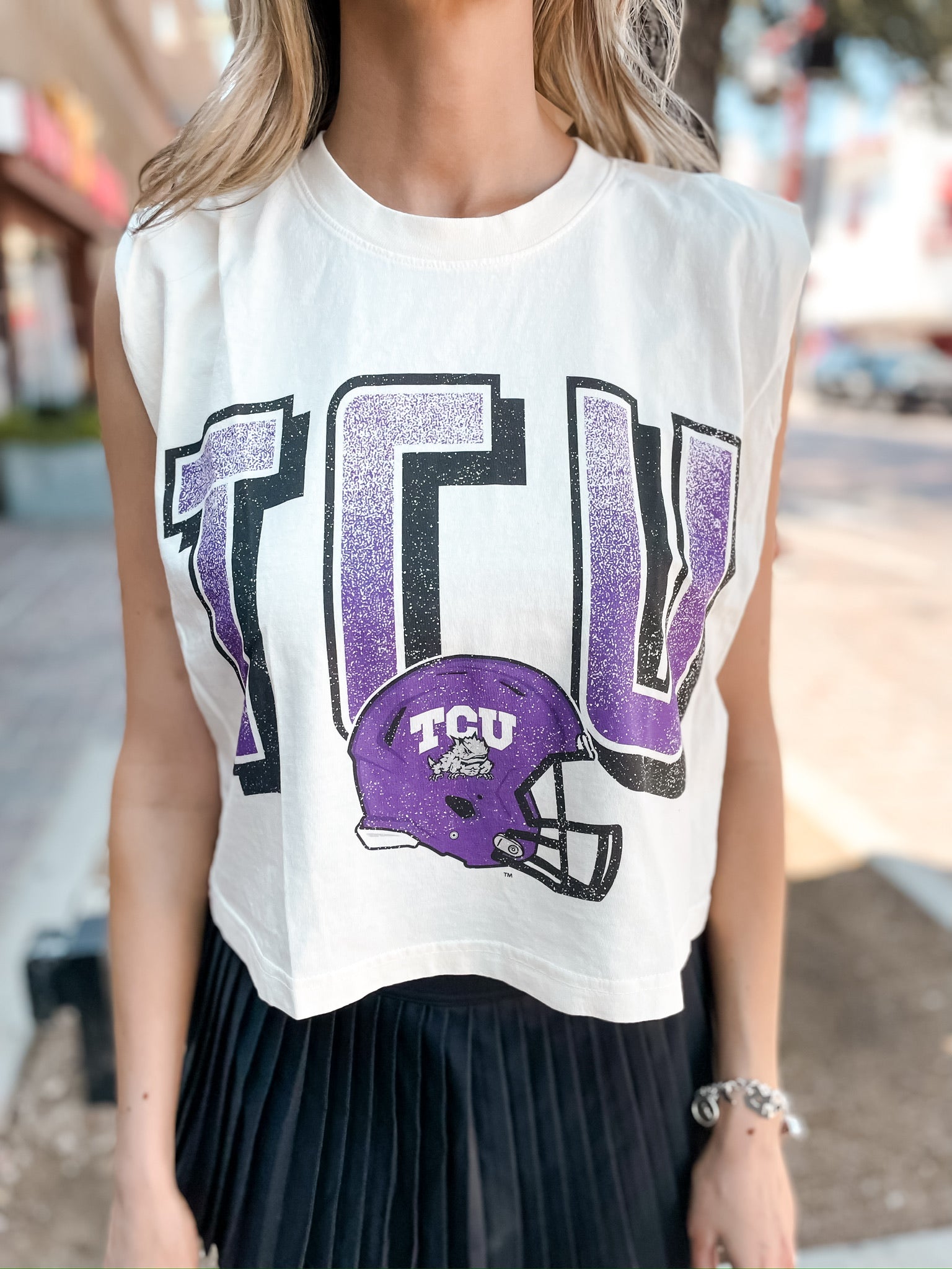 TCU Helmet Fade Off Tank