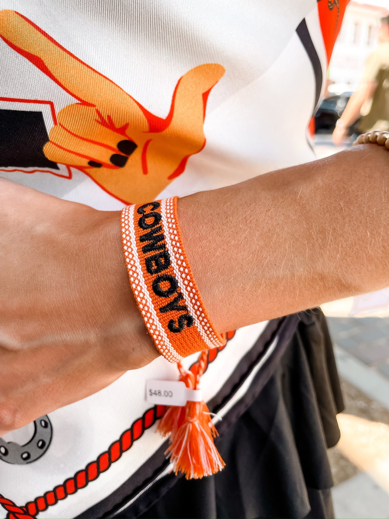 Oklahoma State Cowboys Tassel Bracelet