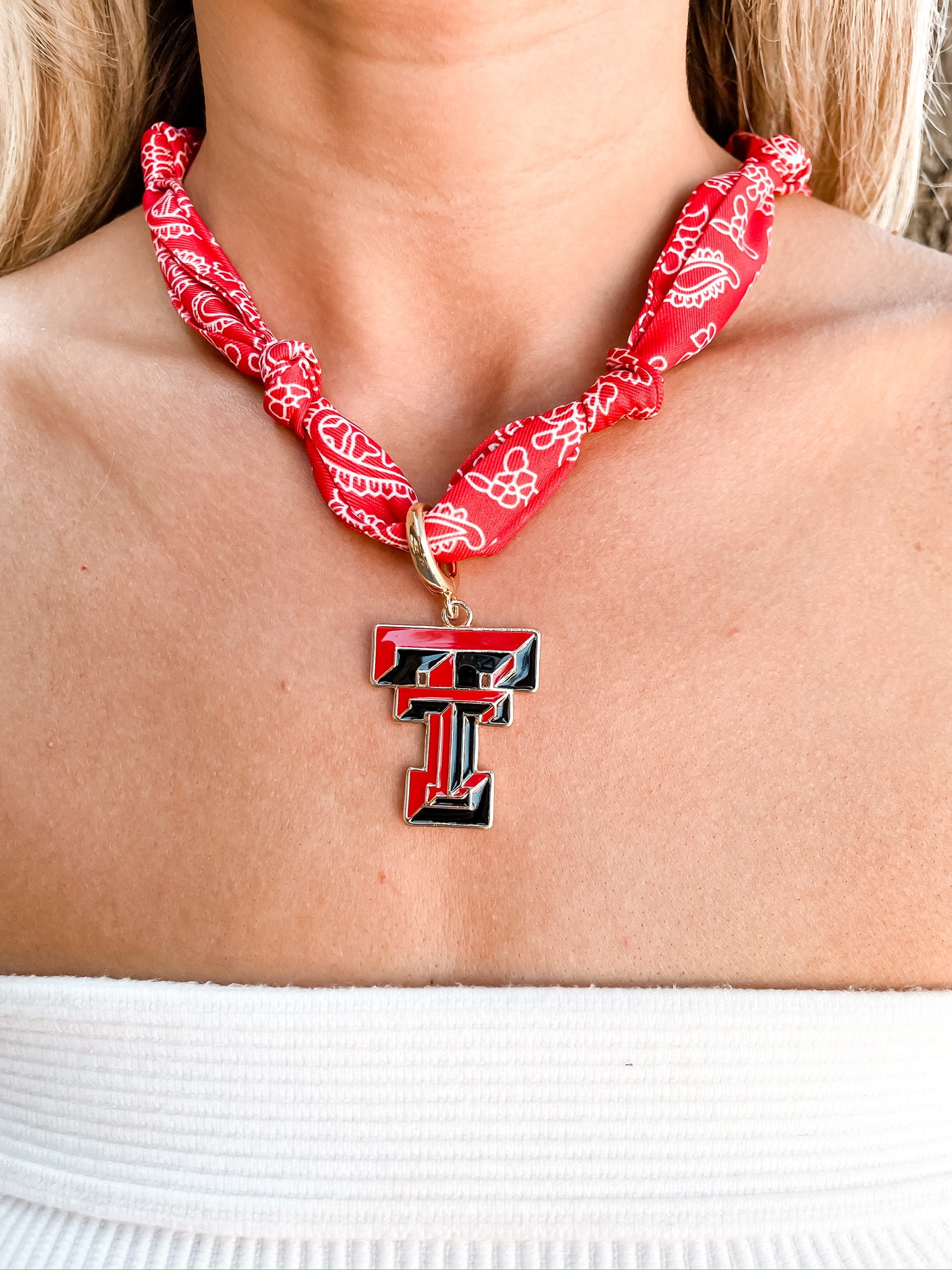 Texas Tech Red Raiders Scarf Necklace