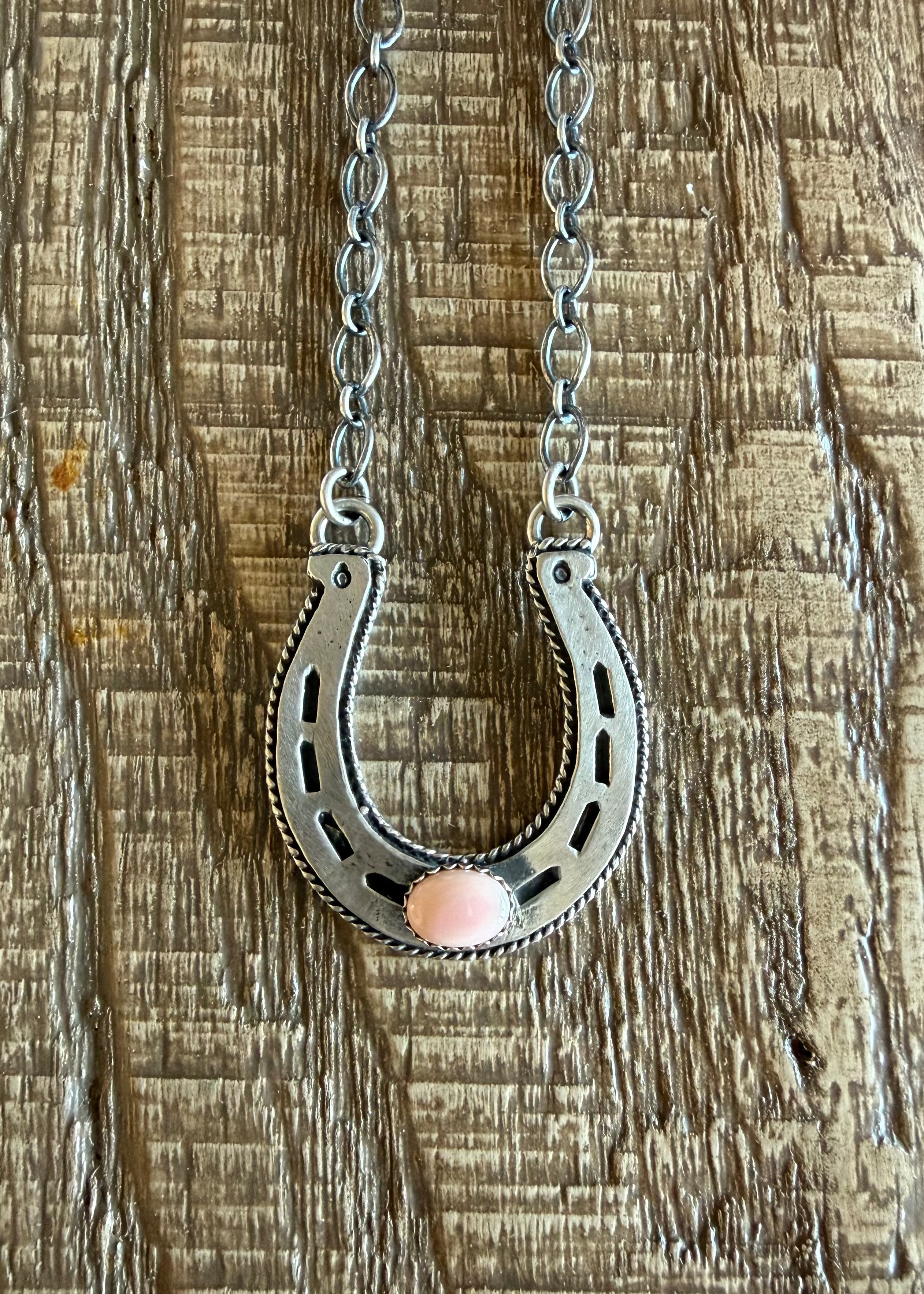 Opal Horseshoe Necklace
